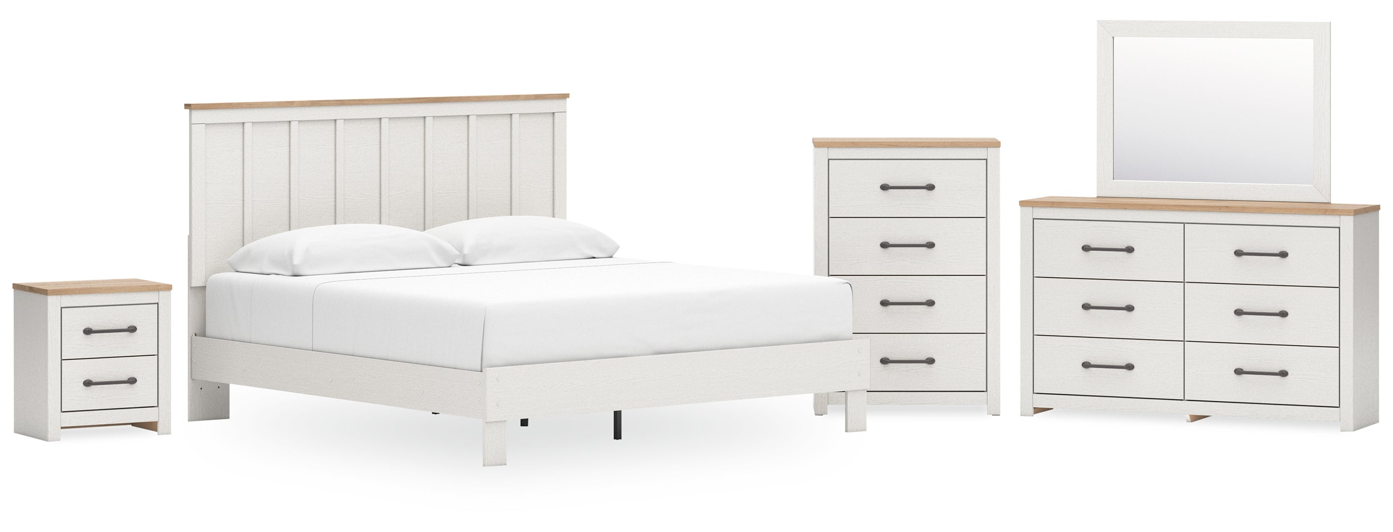 Linnocreek White Panel Bedroom Set