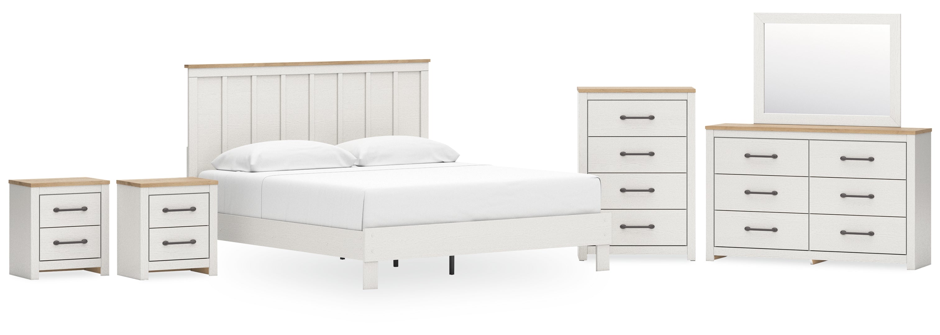 Linnocreek White Panel Bedroom Set