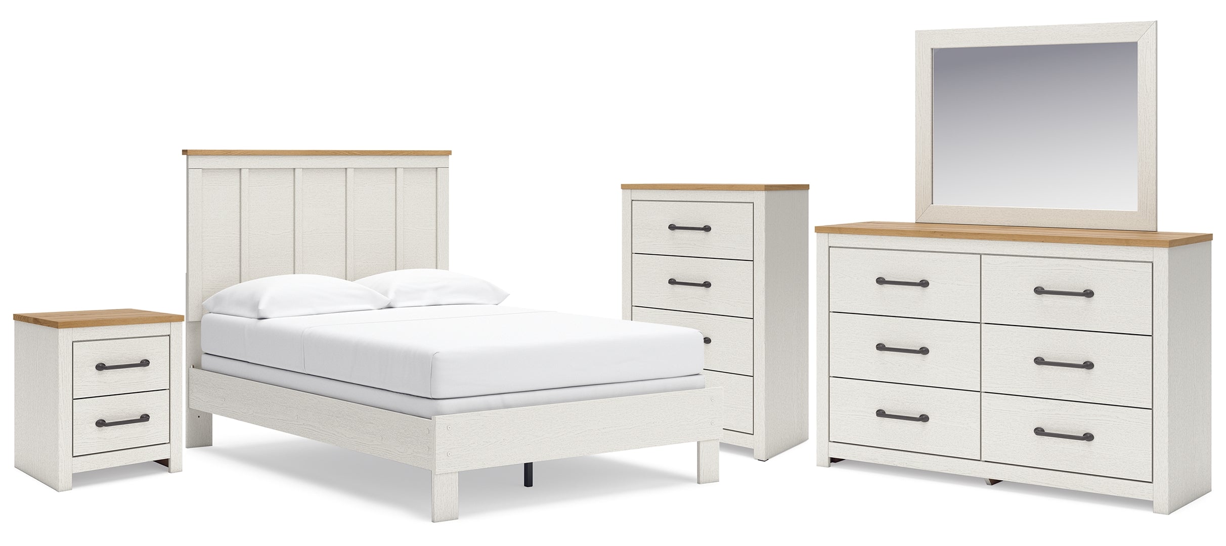 Linnocreek White Panel Bedroom Set