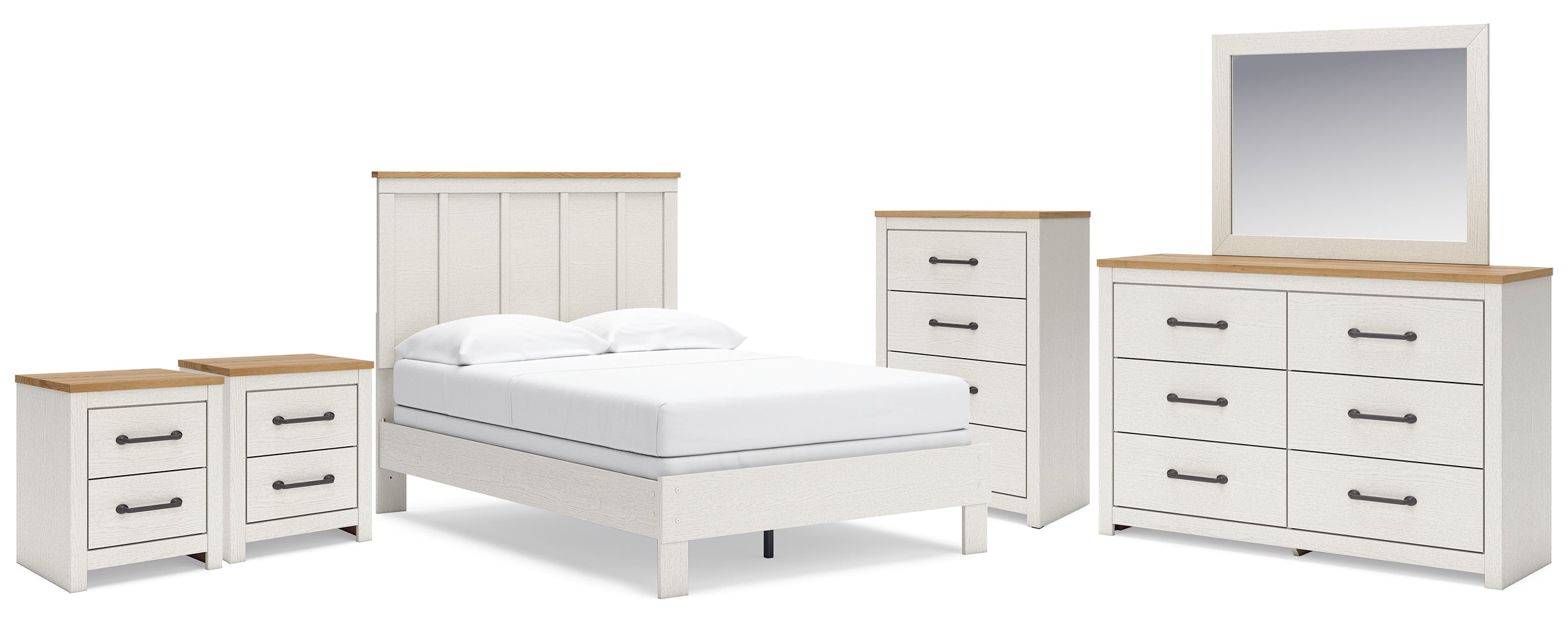 Linnocreek White Panel Bedroom Set