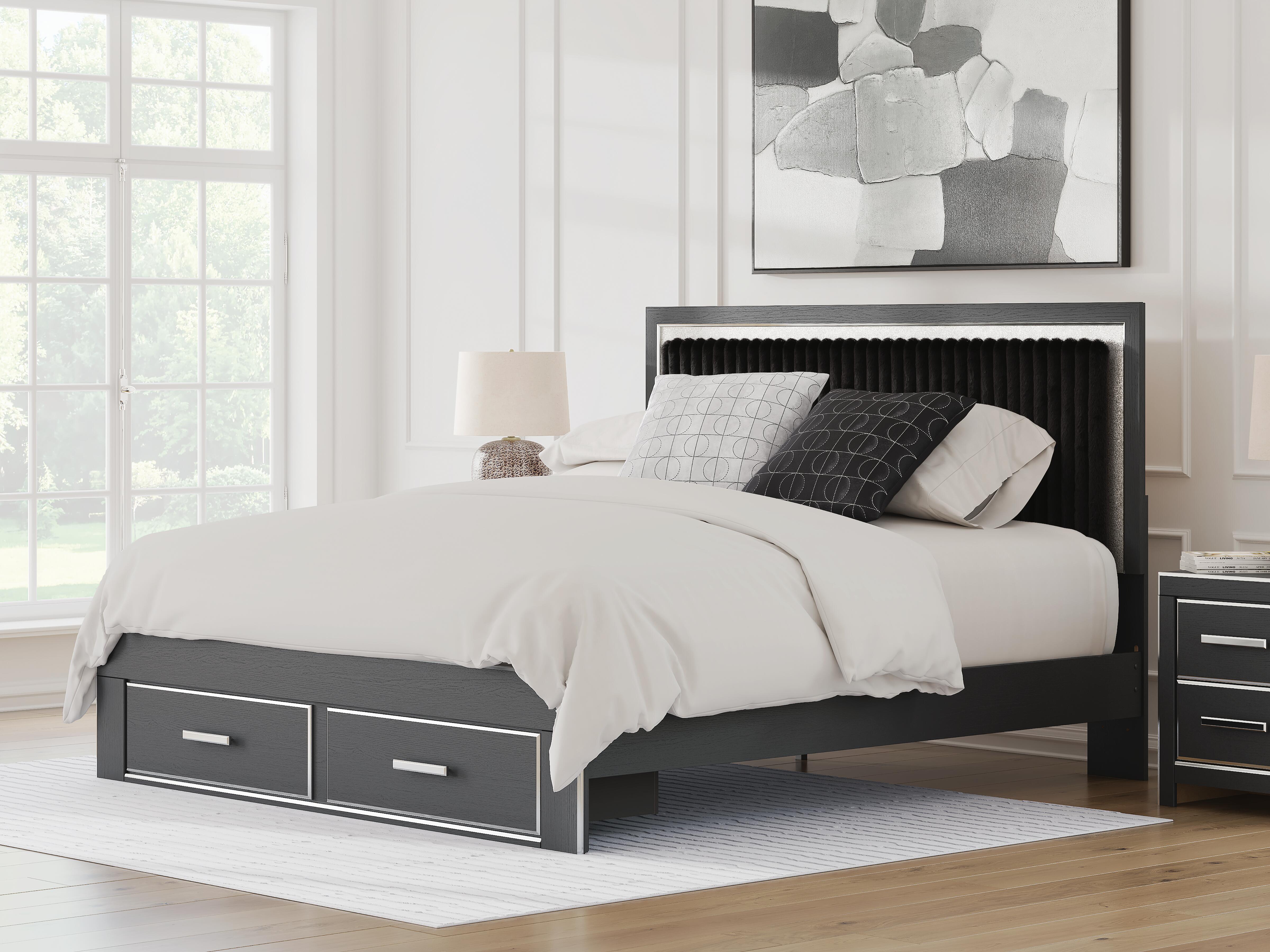Birmonton Upholstered Panel Storage Bed