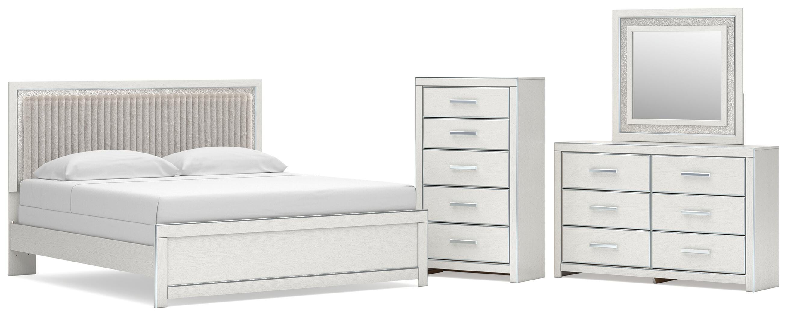 Zuraleus Upholstered Panel Bed Bedroom Set