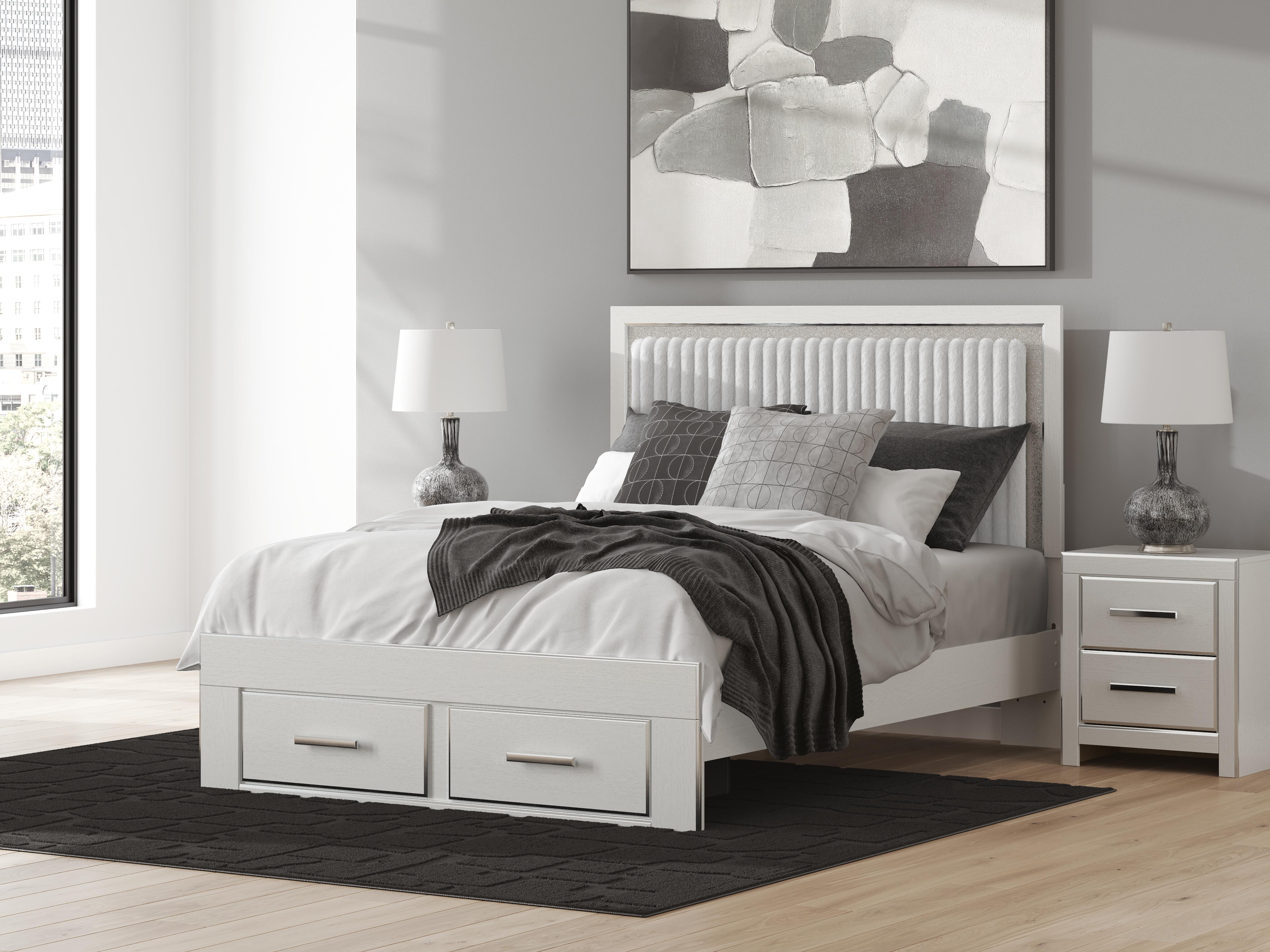 Birmonton Upholstered Panel Platform Storage Bed
