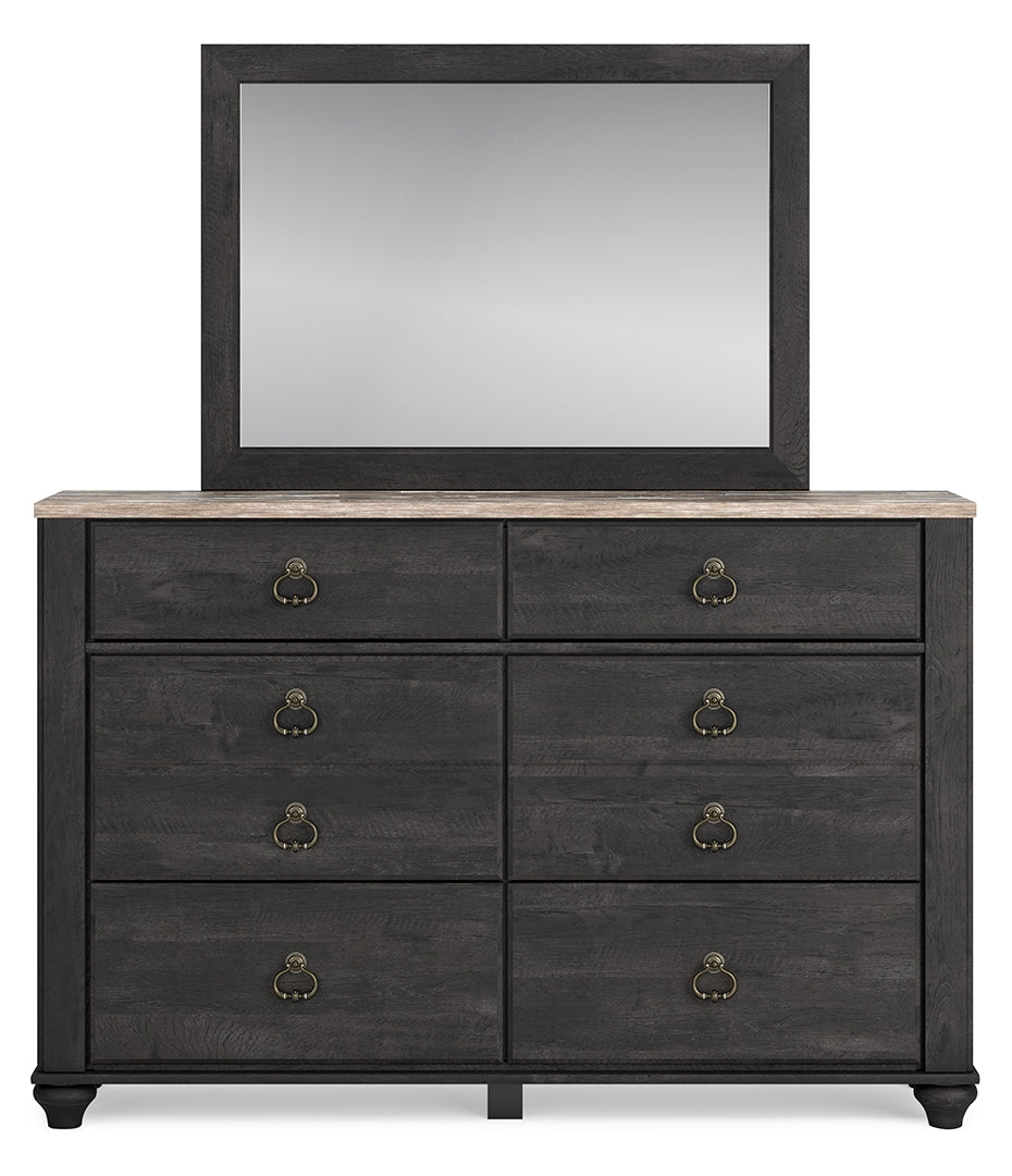 Nanforth Grey Panel Bedroom Set