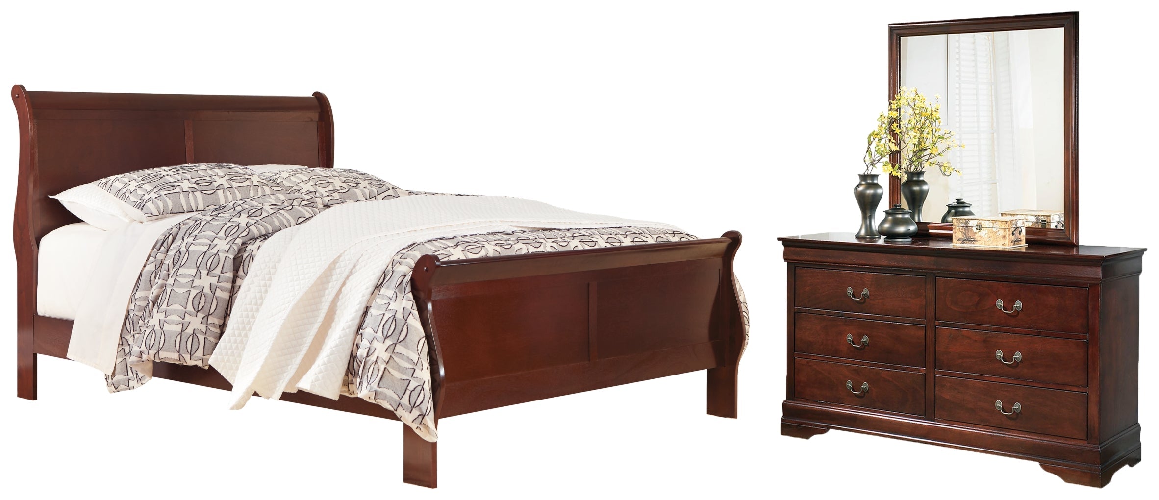 Alisdair Sleigh Bed, Dresser, Mirror, Chest & Nightstand, Bedroom Set
