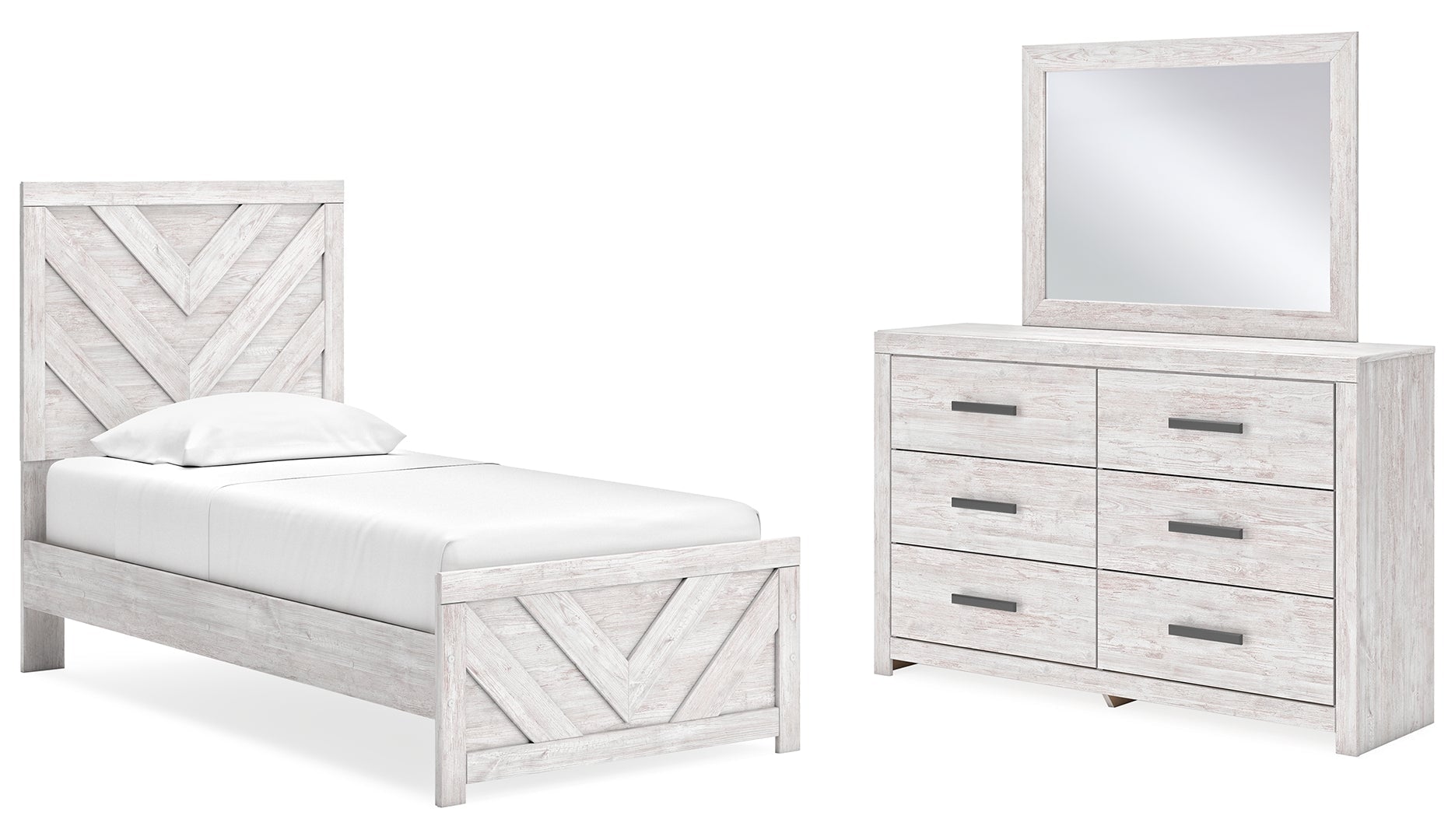 Cayboni White Panel Bedroom Set