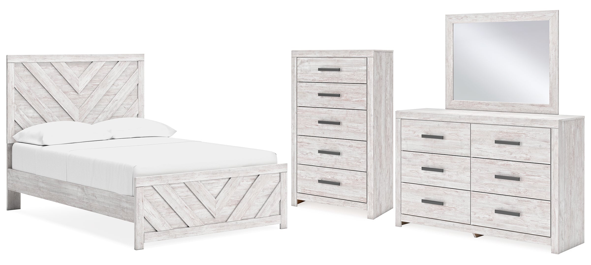 Cayboni White Panel Bedroom Set