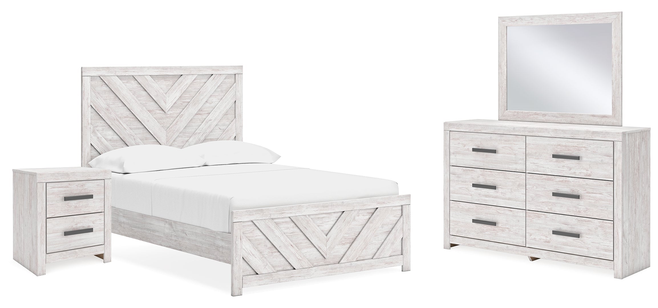 Cayboni White Panel Bedroom Set