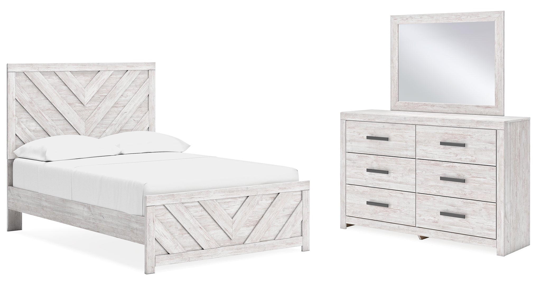 Cayboni White Panel Bedroom Set