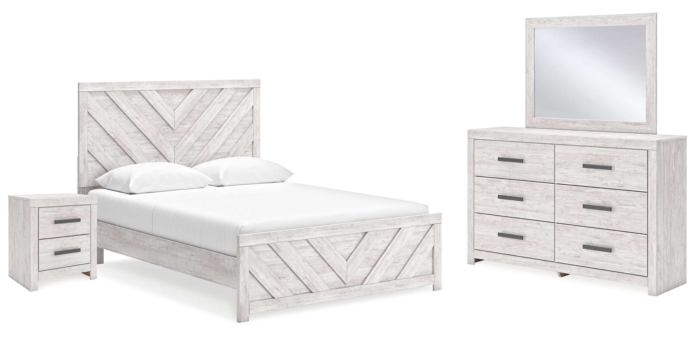 Cayboni White Panel Bedroom Set