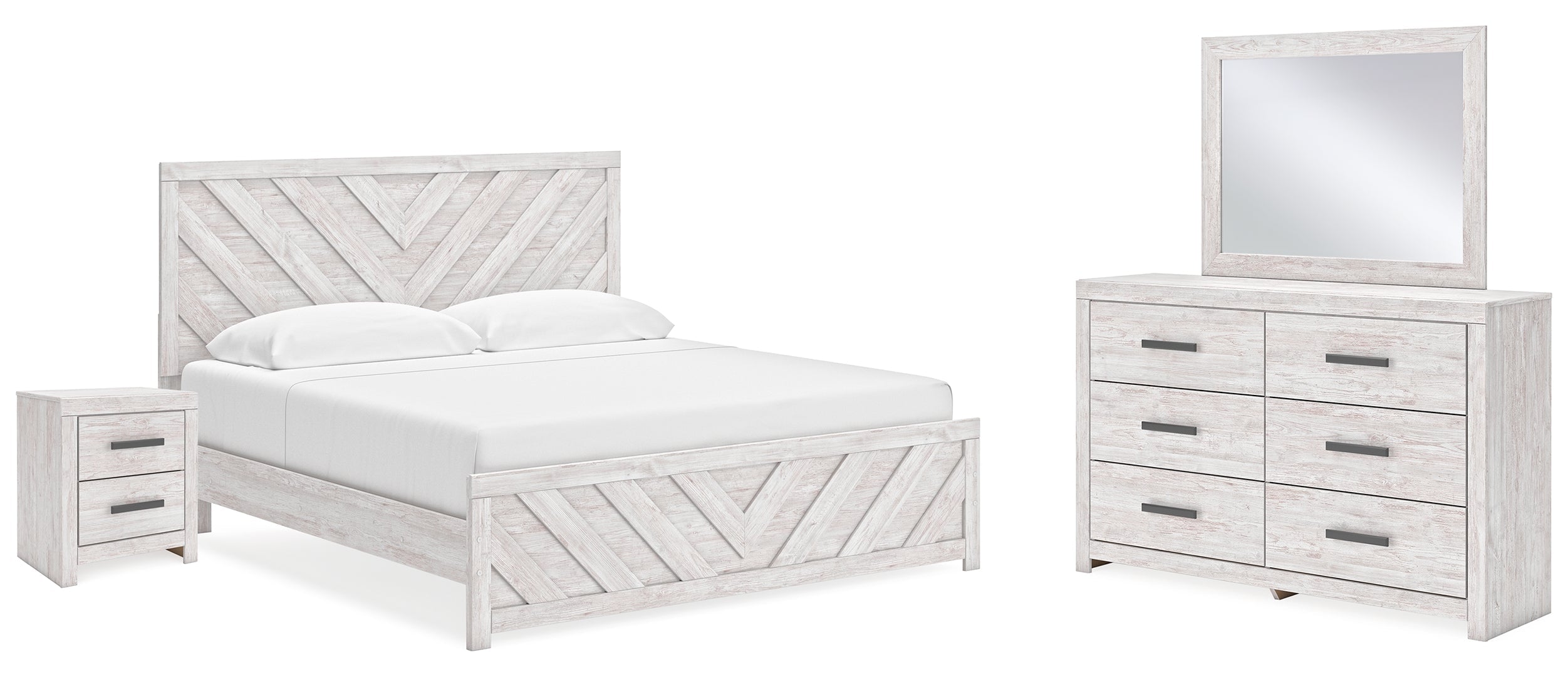 Cayboni White Panel Bedroom Set