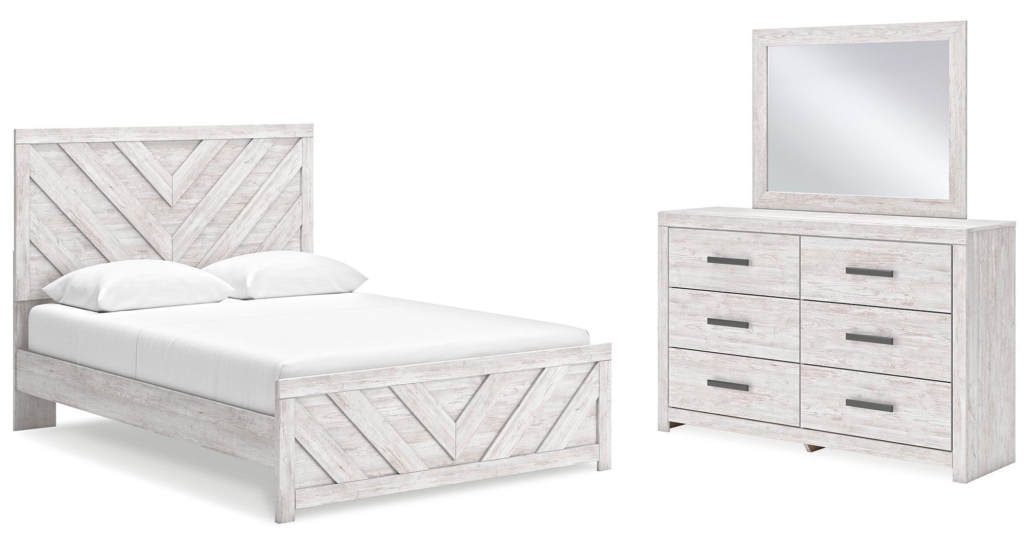 Cayboni White Panel Bedroom Set