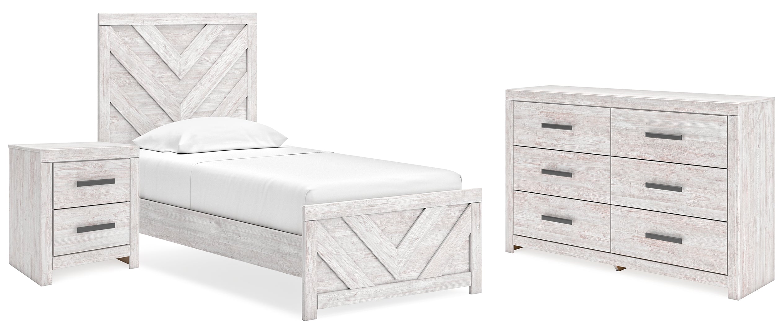 Cayboni White Panel Bedroom Set