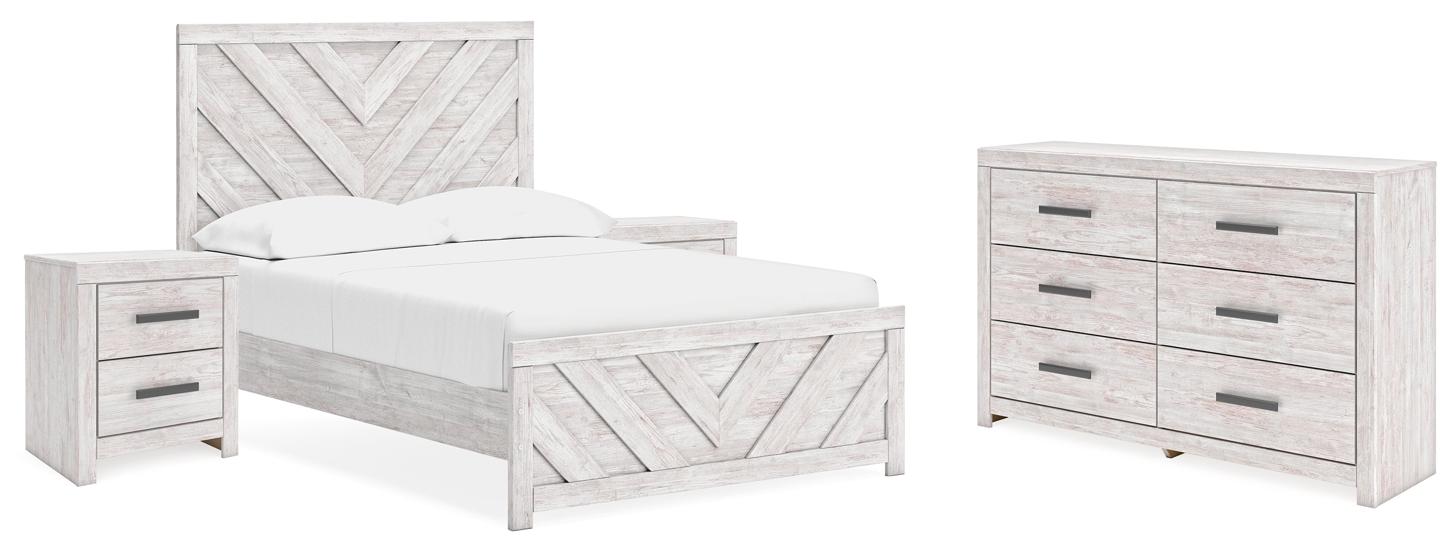 Cayboni White Panel Bedroom Set