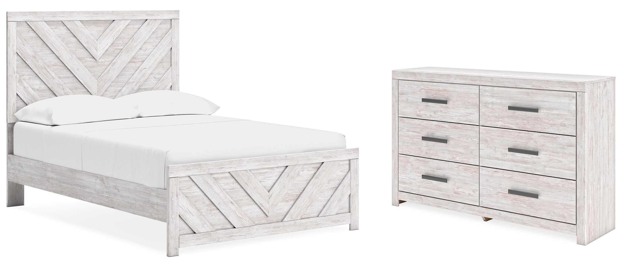 Cayboni White Panel Bedroom Set