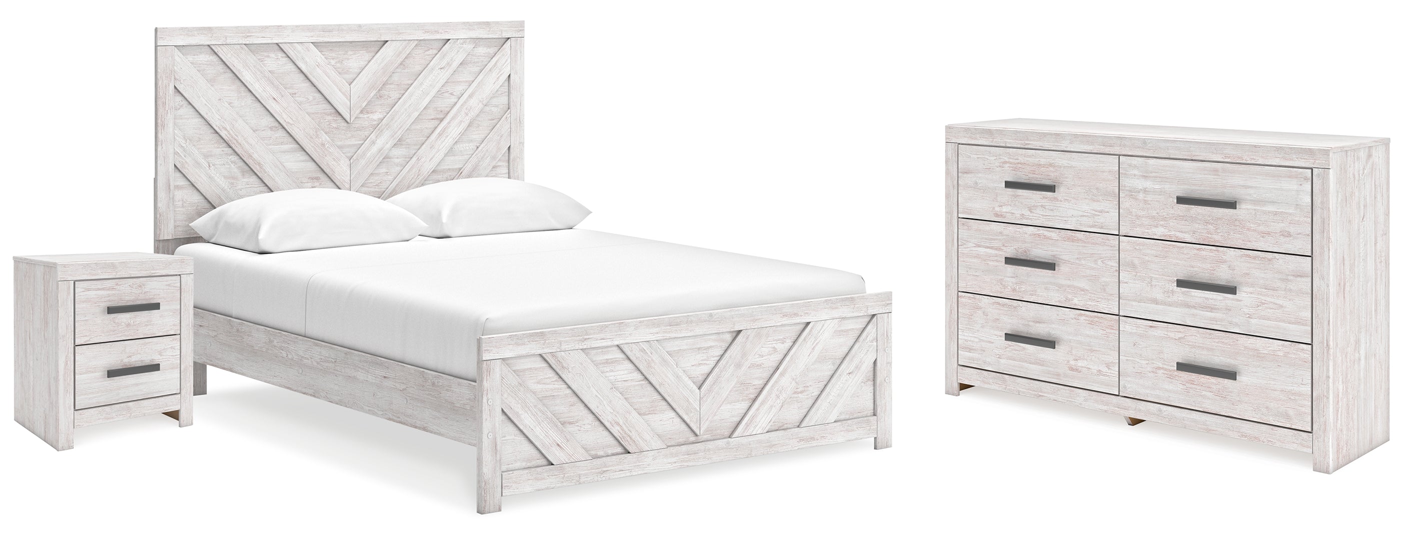 Cayboni White Panel Bedroom Set