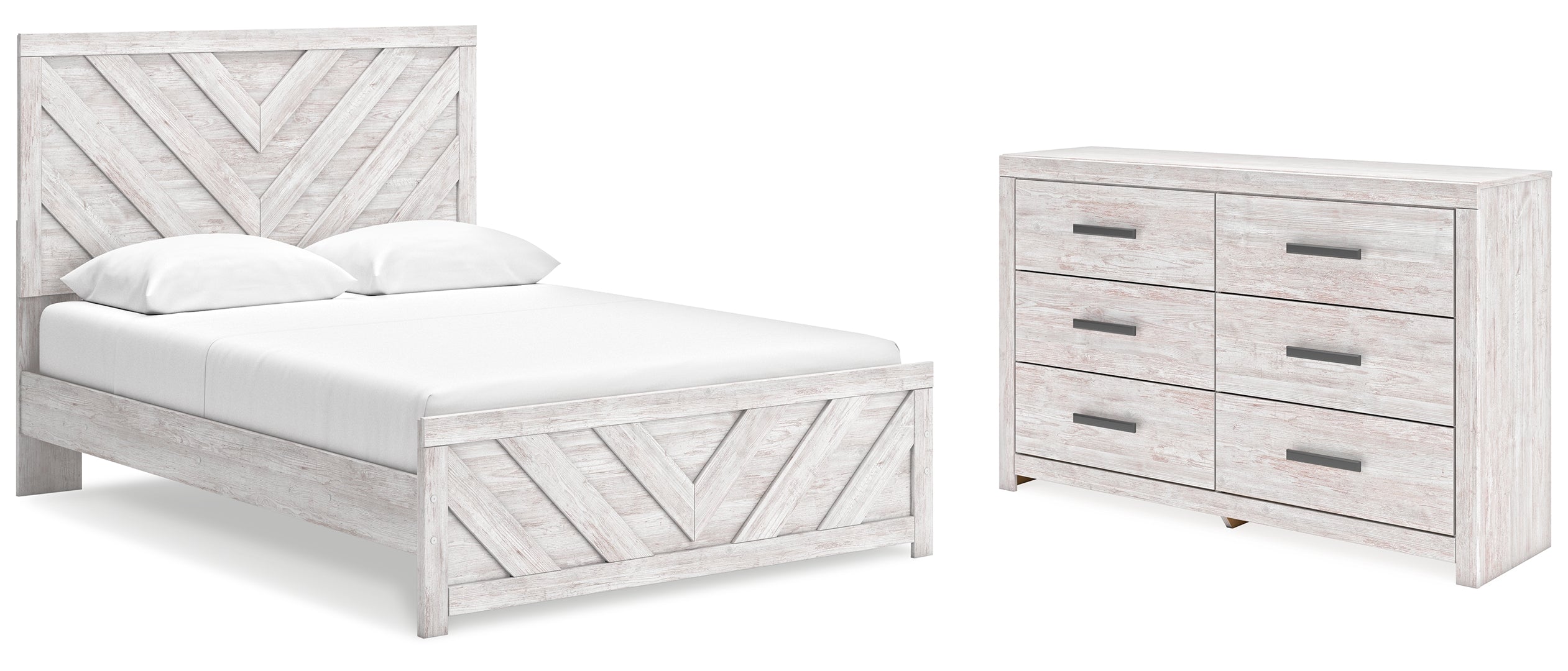 Cayboni White Panel Bedroom Set