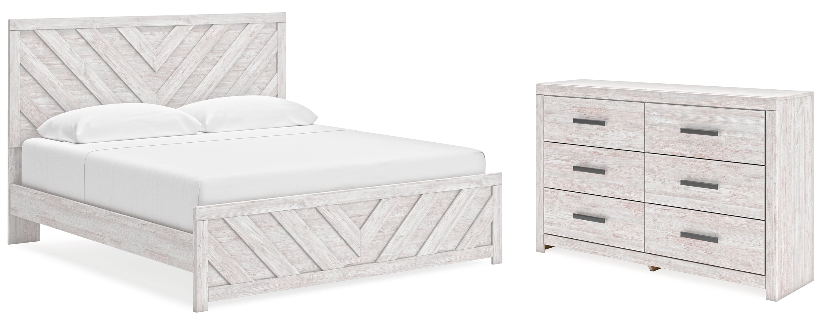 Cayboni White Panel Bedroom Set