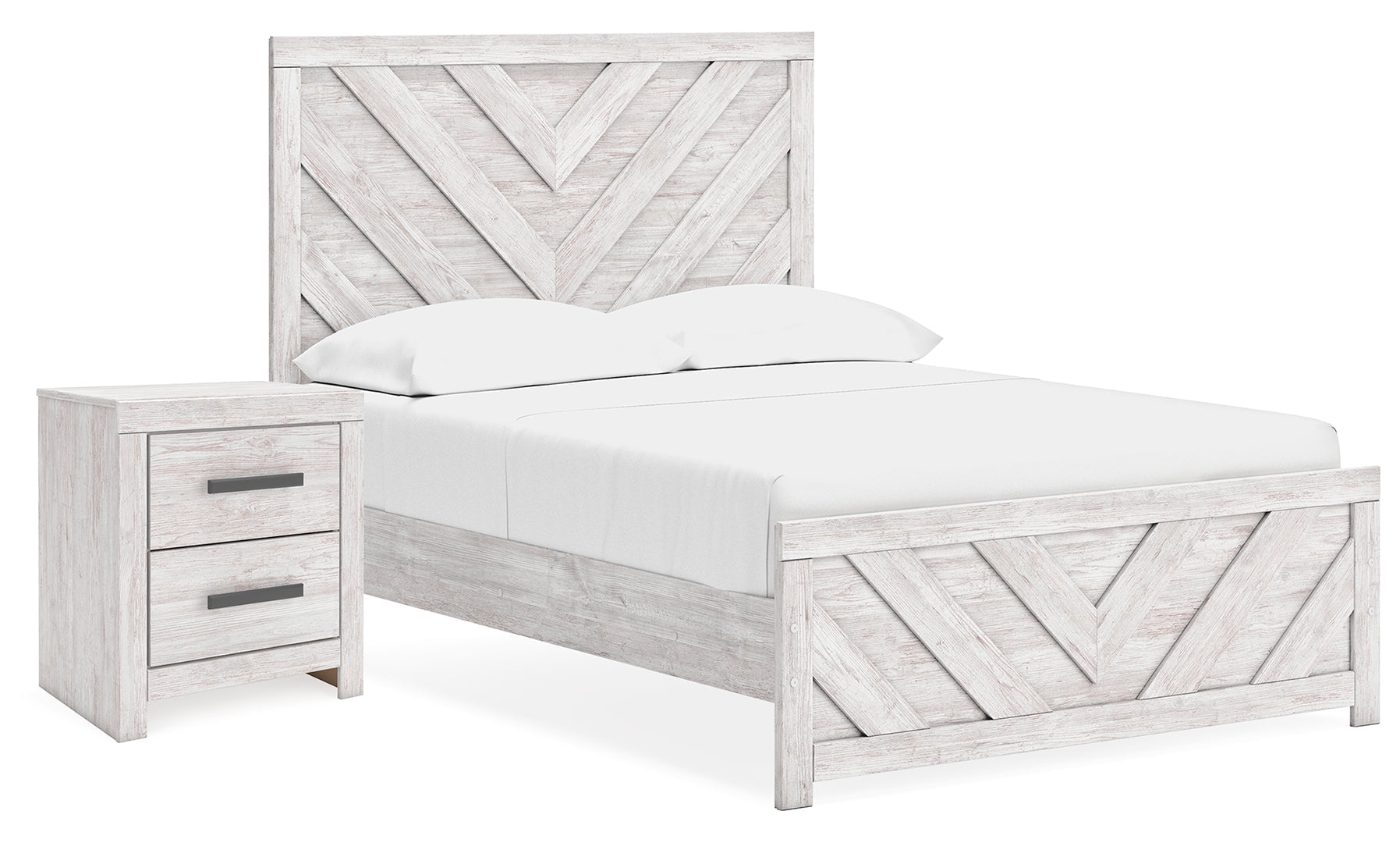 Cayboni White Panel Bedroom Set