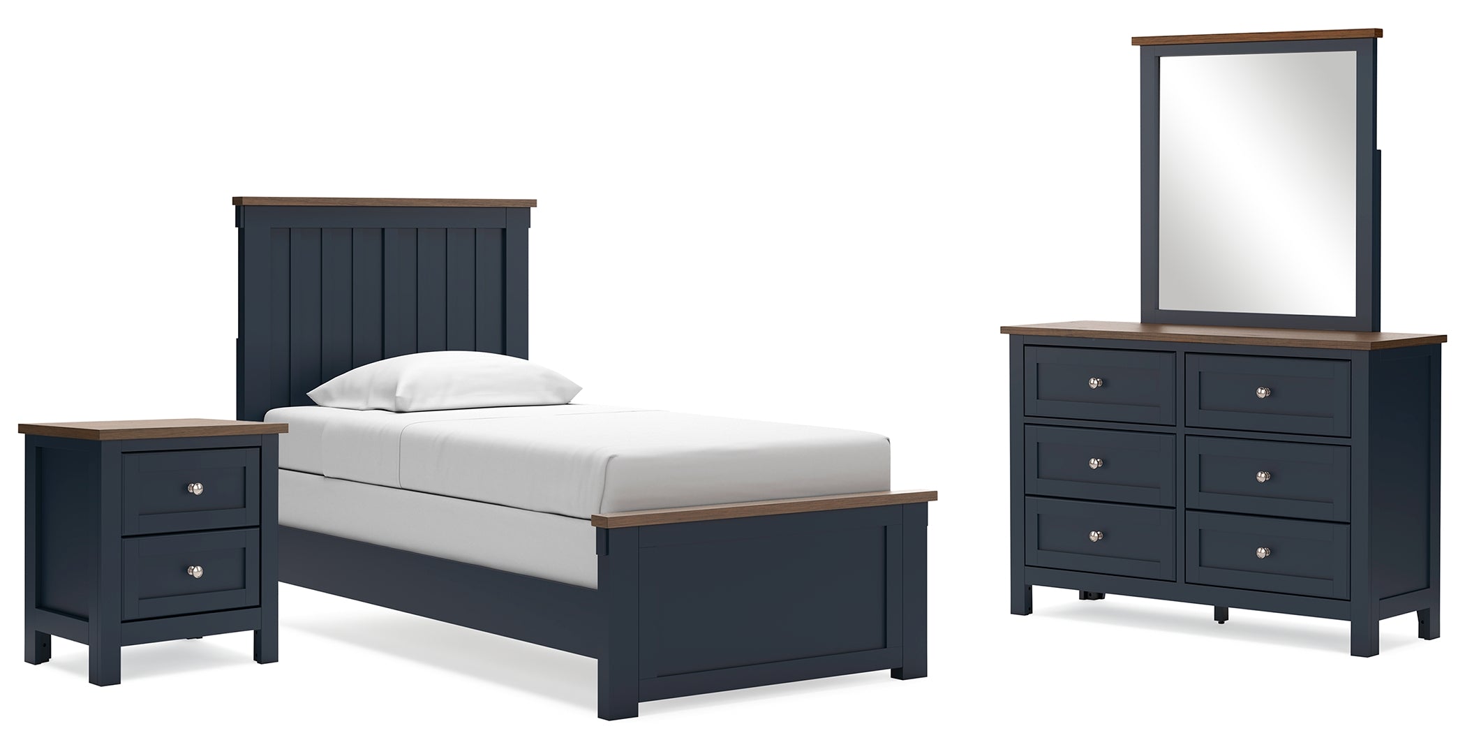 Landocken Blue Panel Bedroom Set