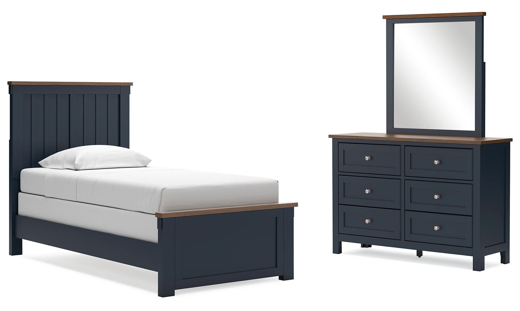 Landocken Blue Panel Bedroom Set