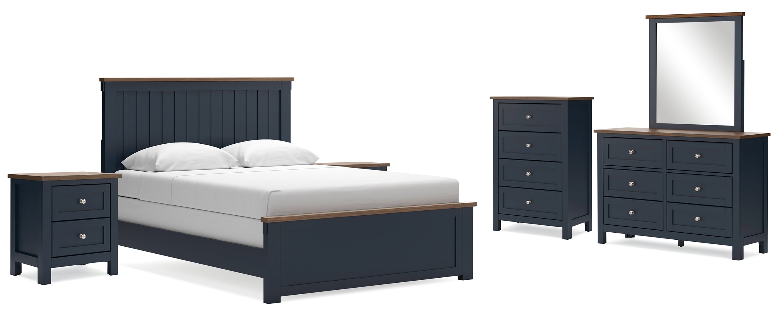 Landocken Blue Panel Bedroom Set