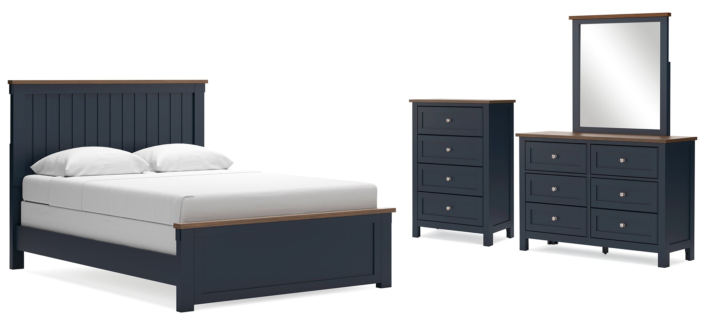 Landocken Blue Panel Bedroom Set