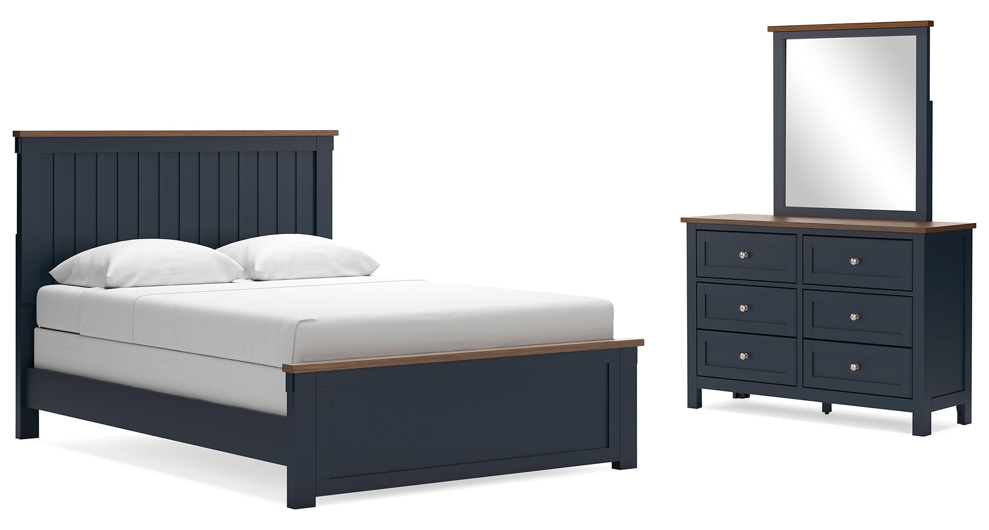 Landocken Blue Panel Bedroom Set