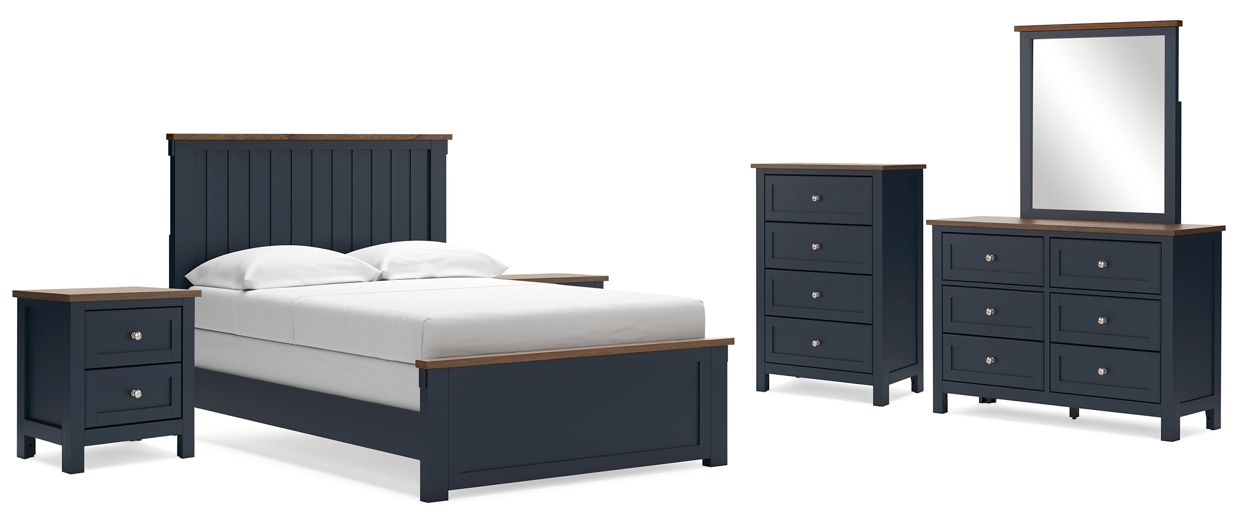 Landocken Blue Panel Bedroom Set