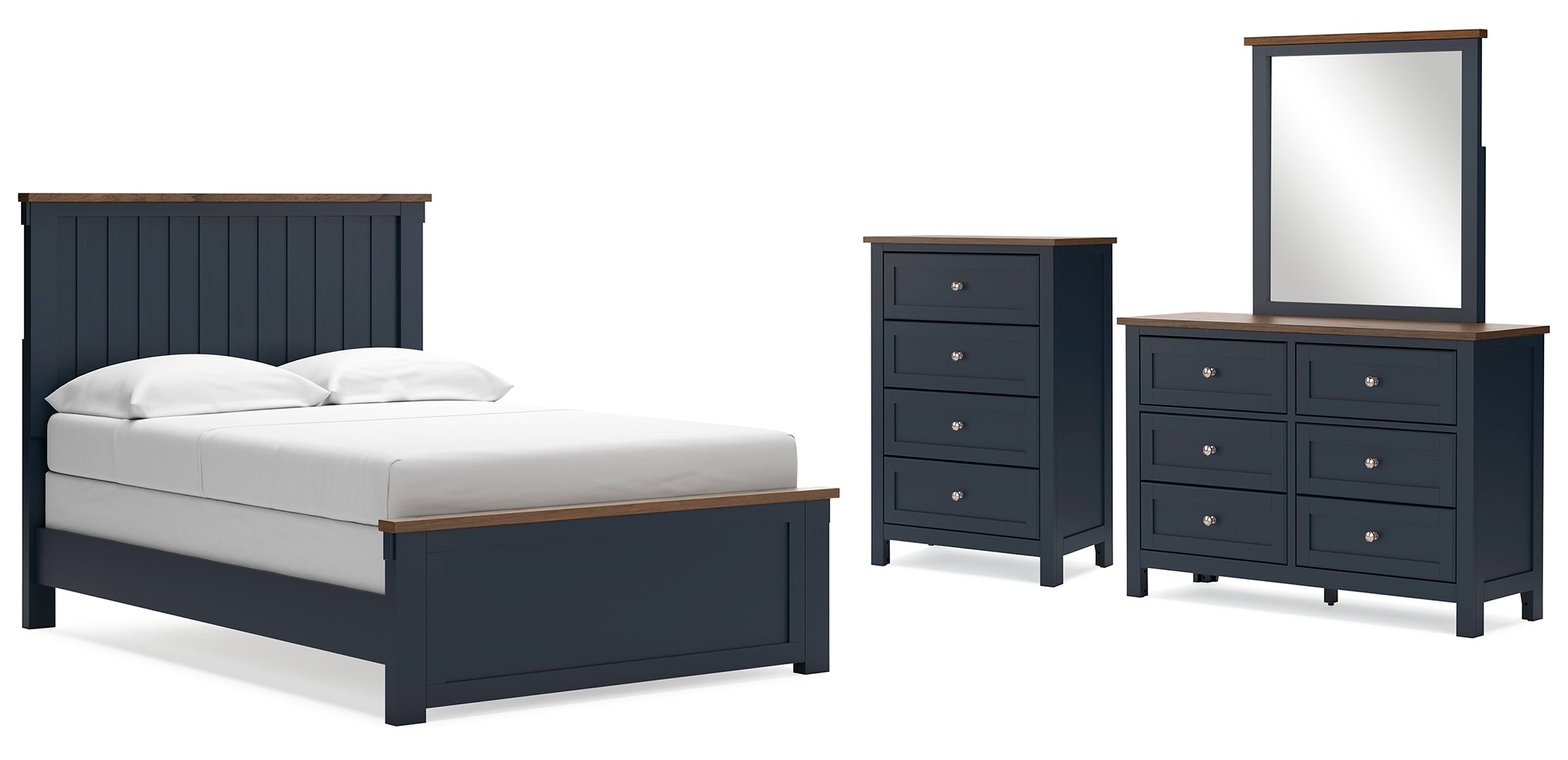 Landocken Blue Panel Bedroom Set