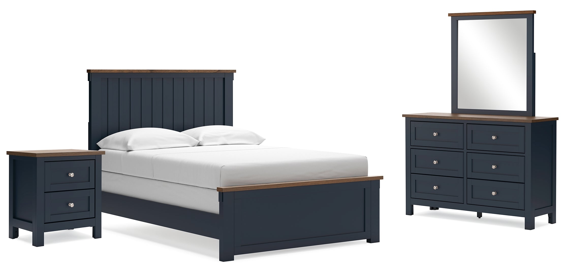 Landocken Blue Panel Bedroom Set