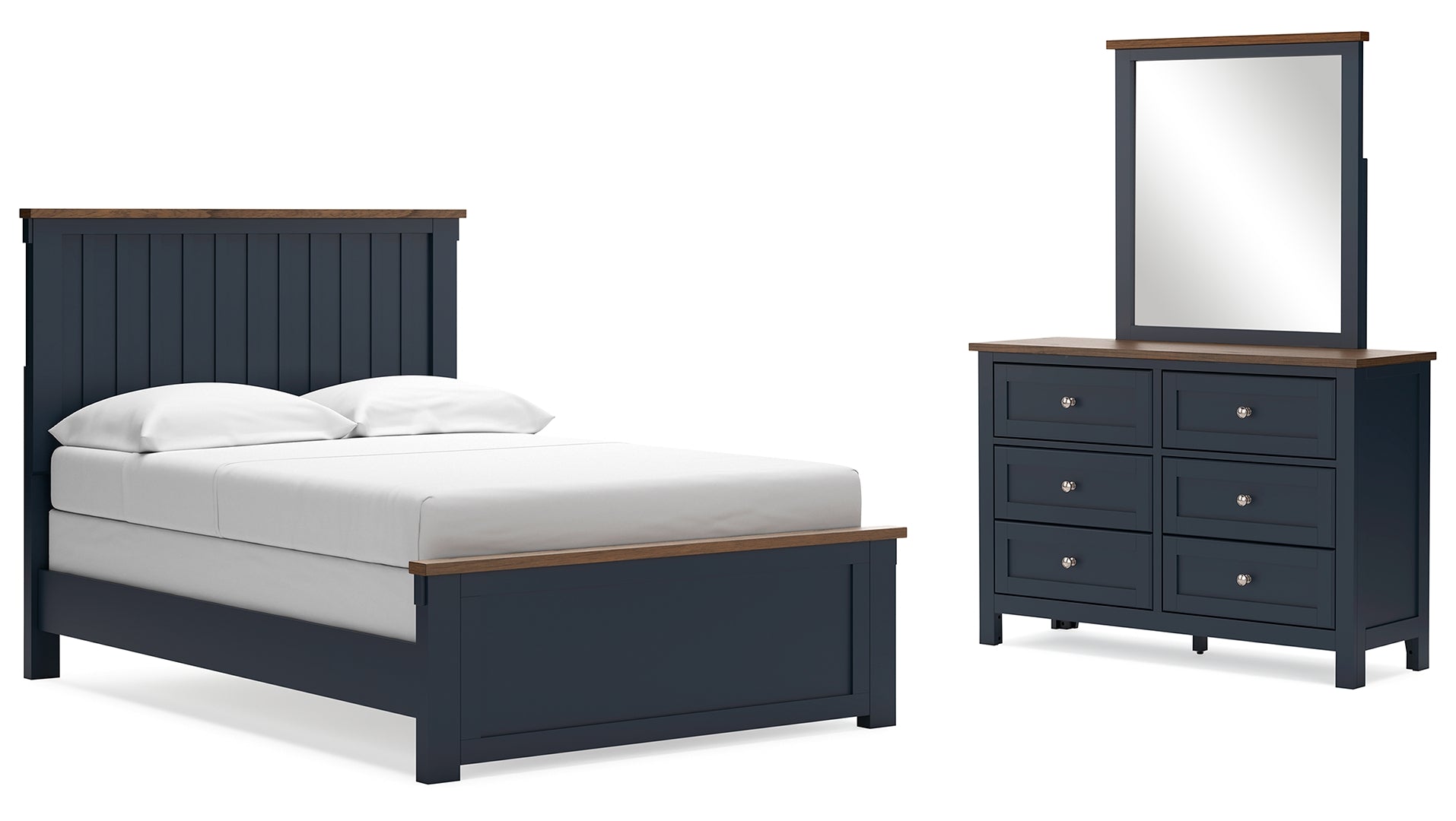 Landocken Blue Panel Bedroom Set