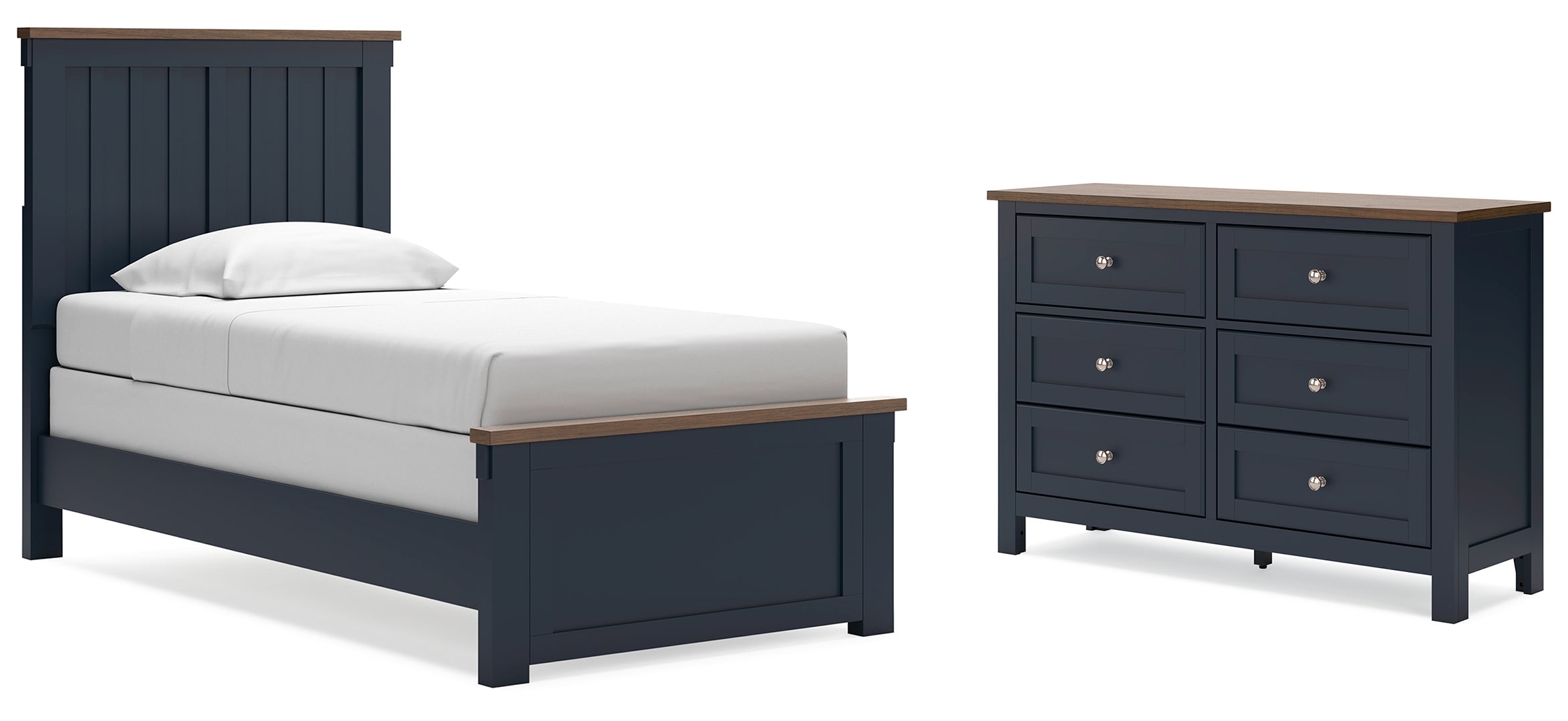 Landocken Blue Panel Bedroom Set