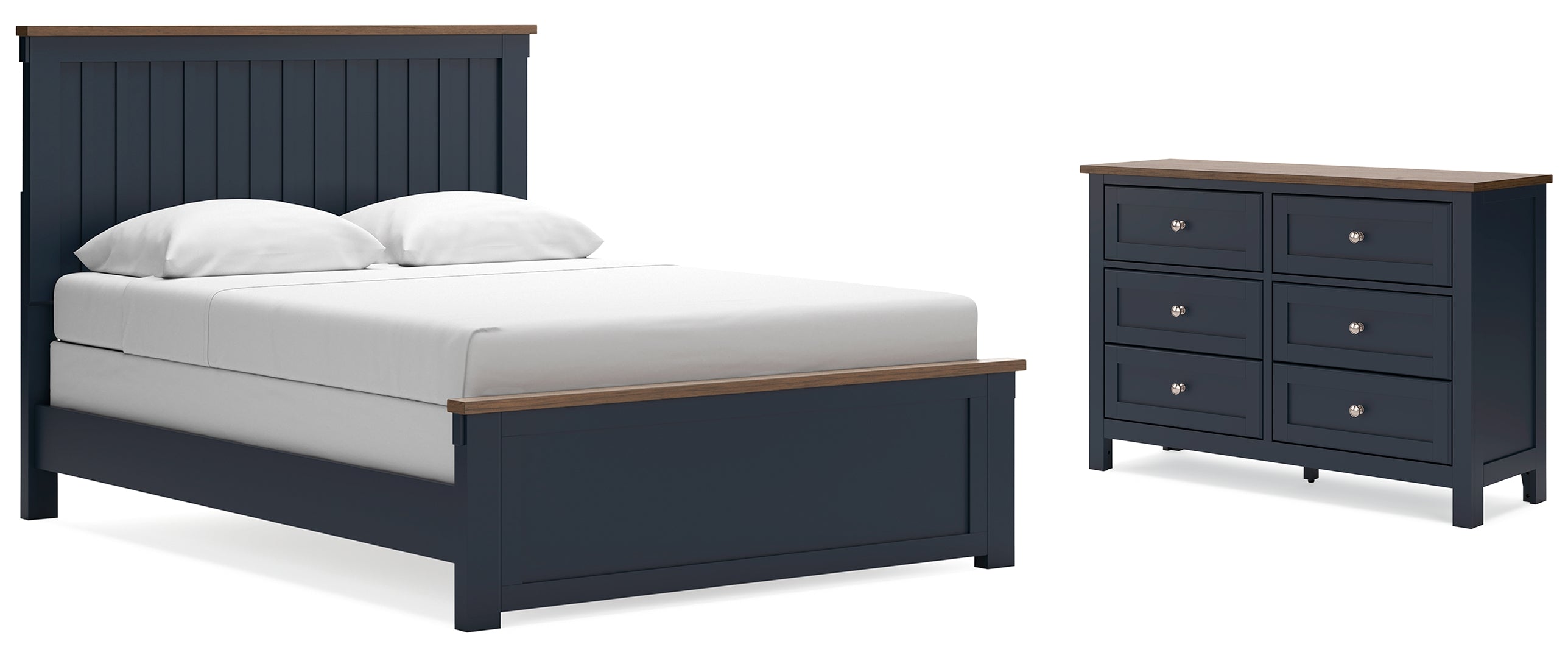 Landocken Blue Panel Bedroom Set