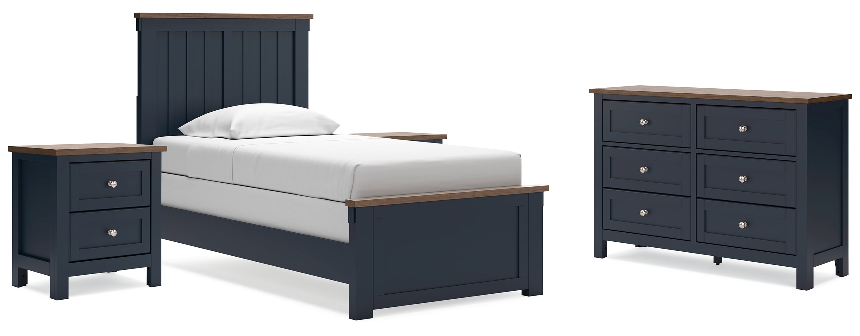 Landocken Blue Panel Bedroom Set