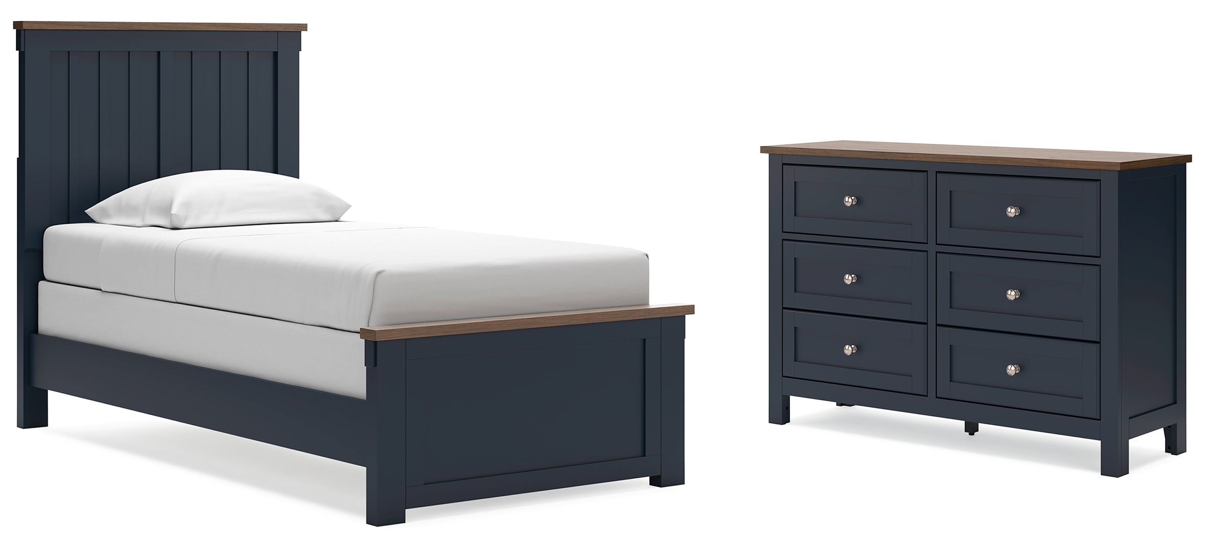 Landocken Blue Panel Bedroom Set