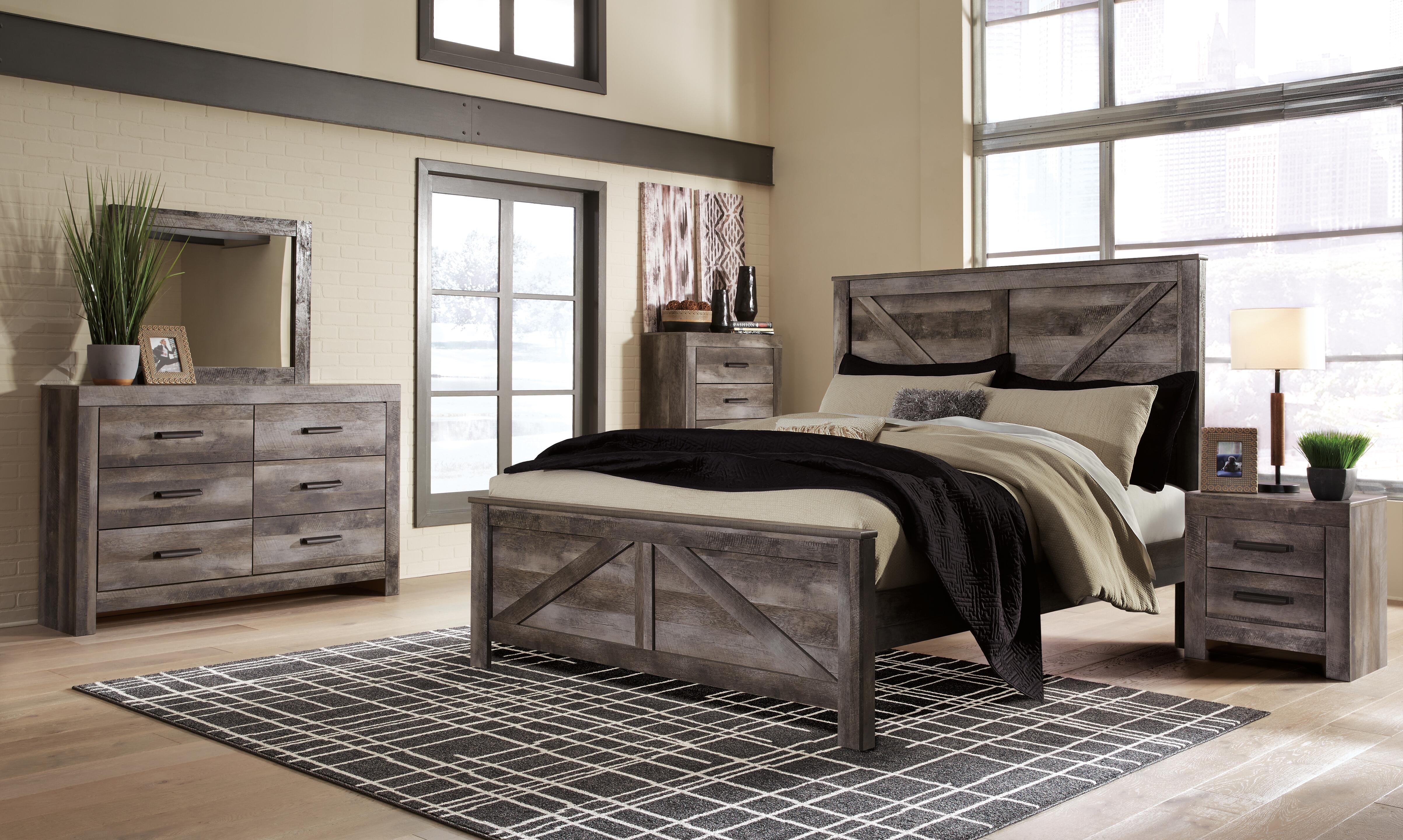 Wynnlow Crossbuck Panel Bed Bedroom Set