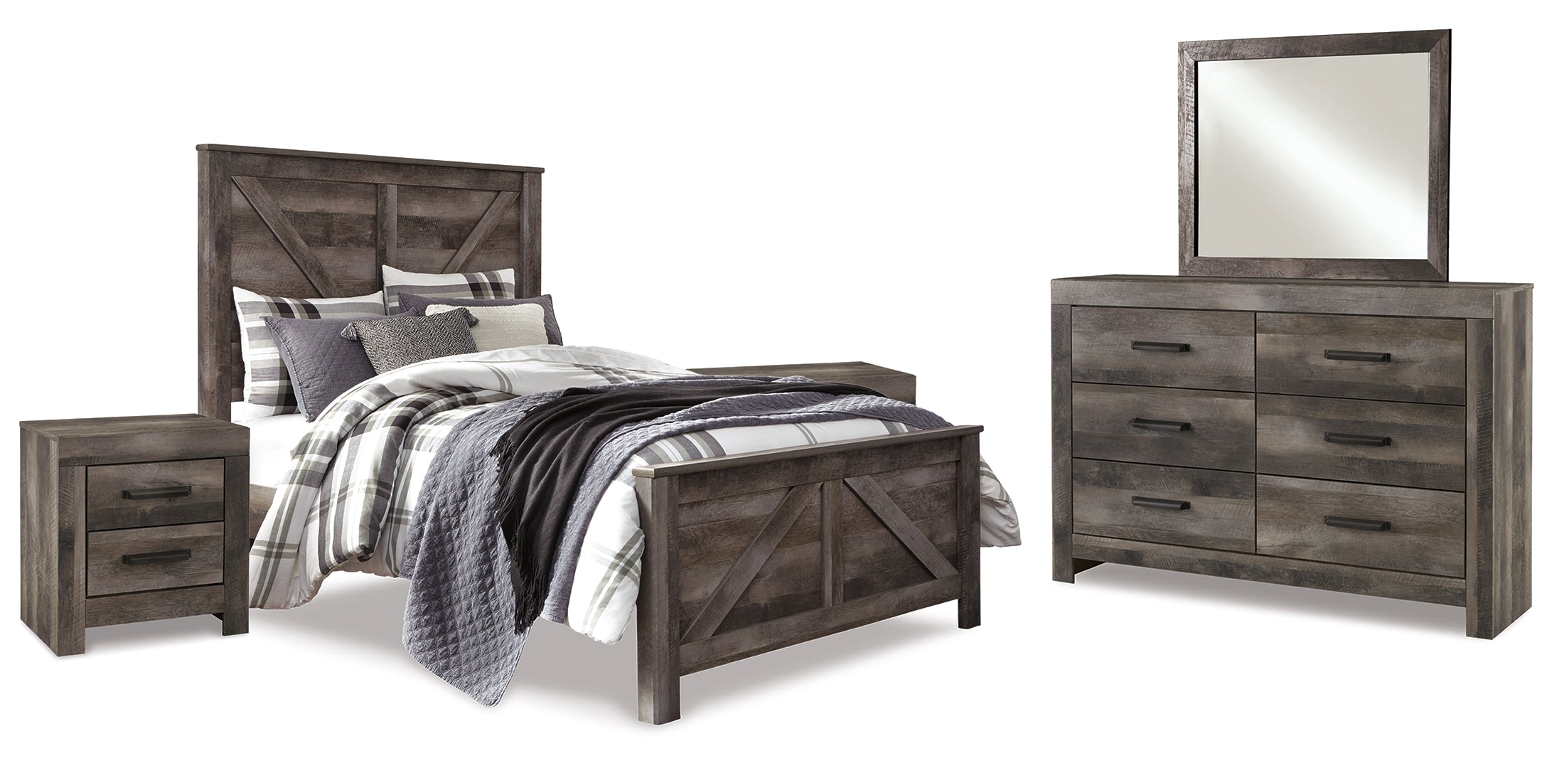 Wynnlow Grey Crossbuck Panel Bedroom Set