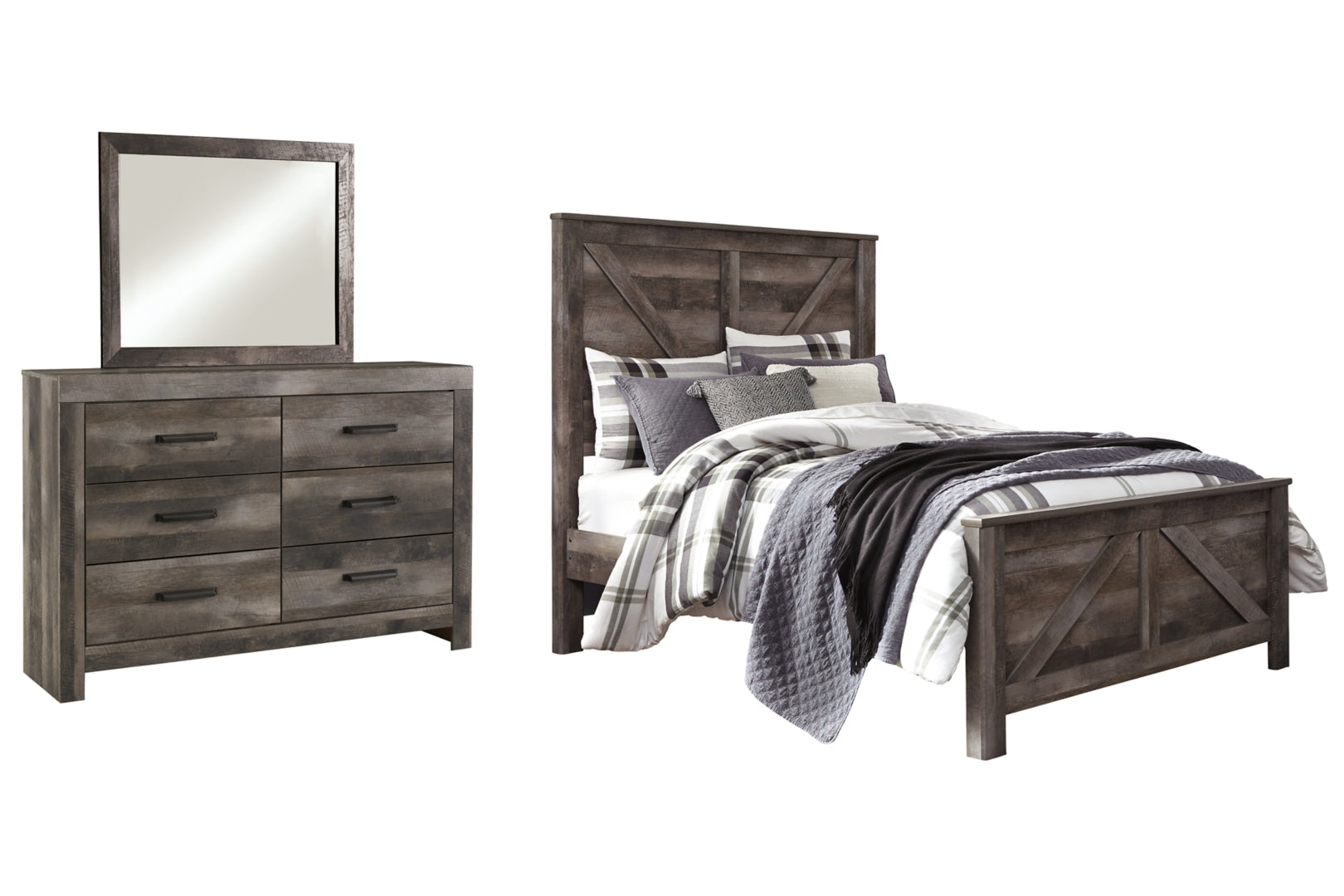 Wynnlow Grey Crossbuck Panel Bedroom Set