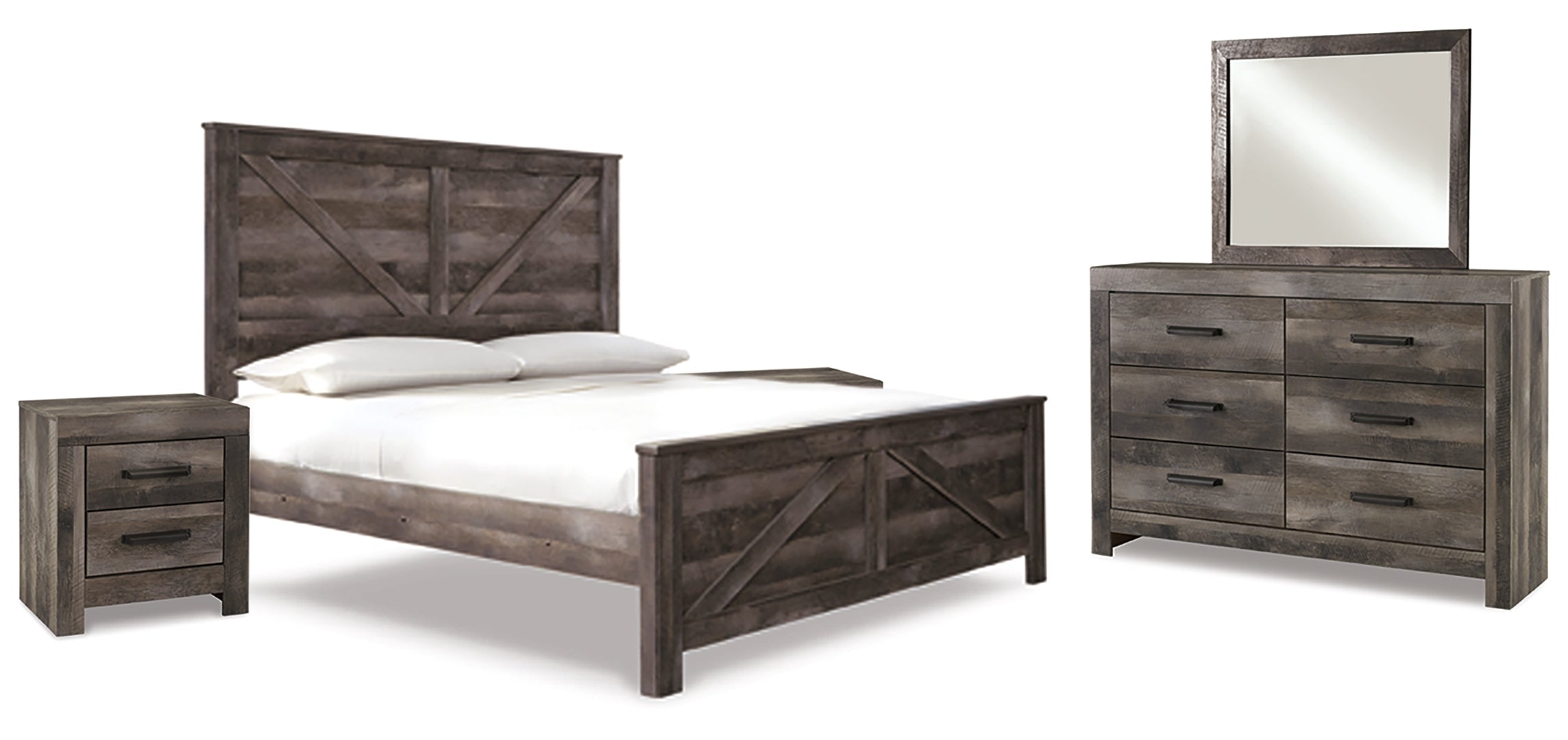 Wynnlow Grey Crossbuck Panel Bedroom Set