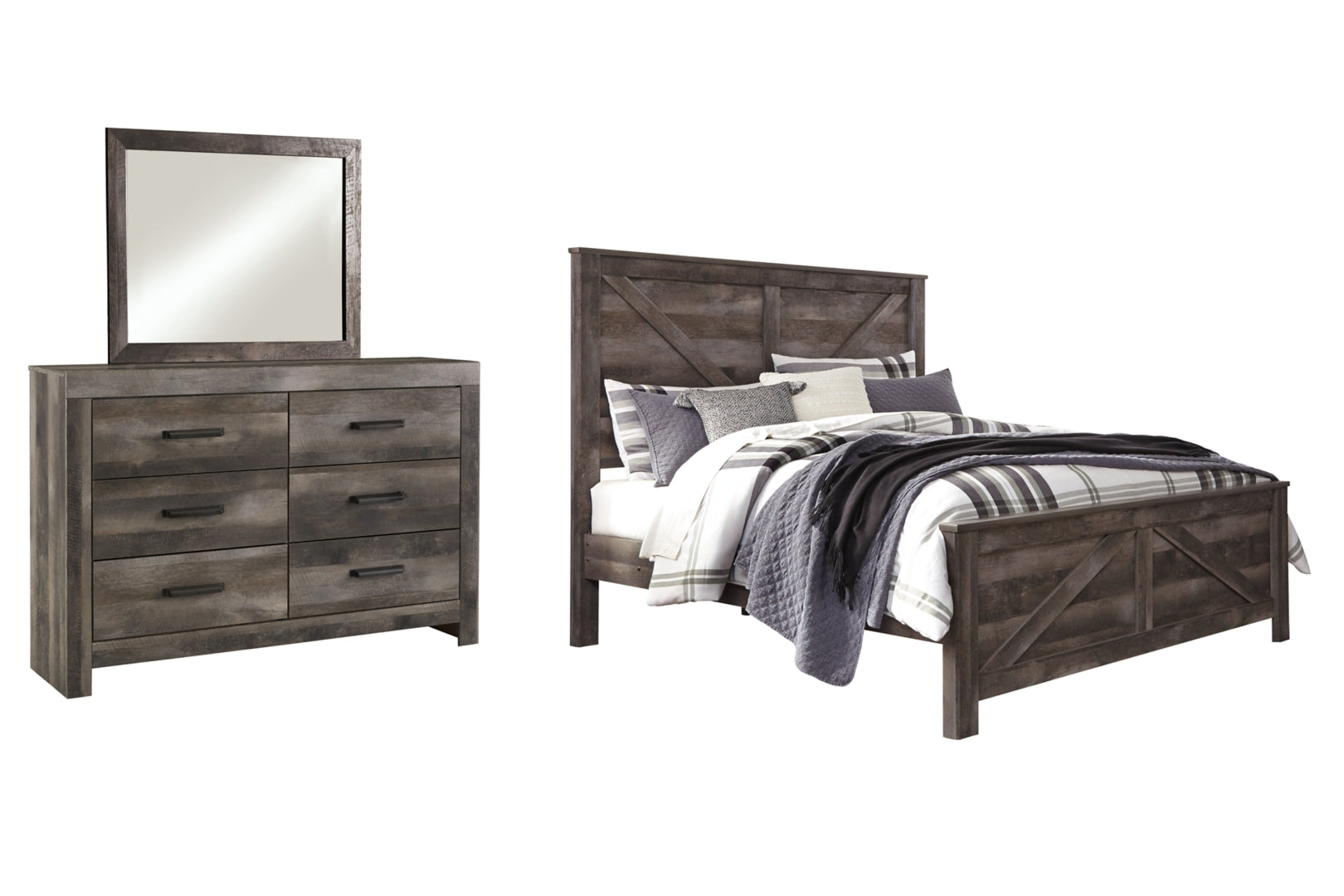 Wynnlow Grey Crossbuck Panel Bedroom Set