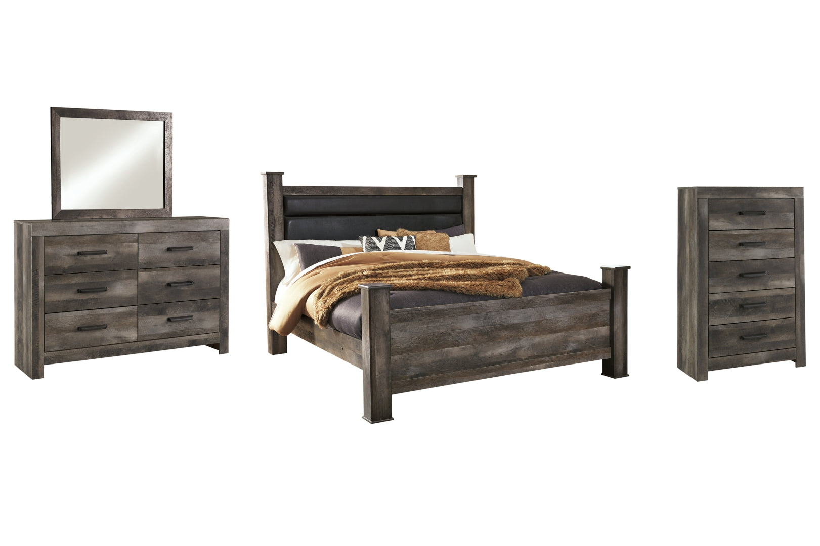 Wynnlow Grey Crossbuck Panel Bedroom Set