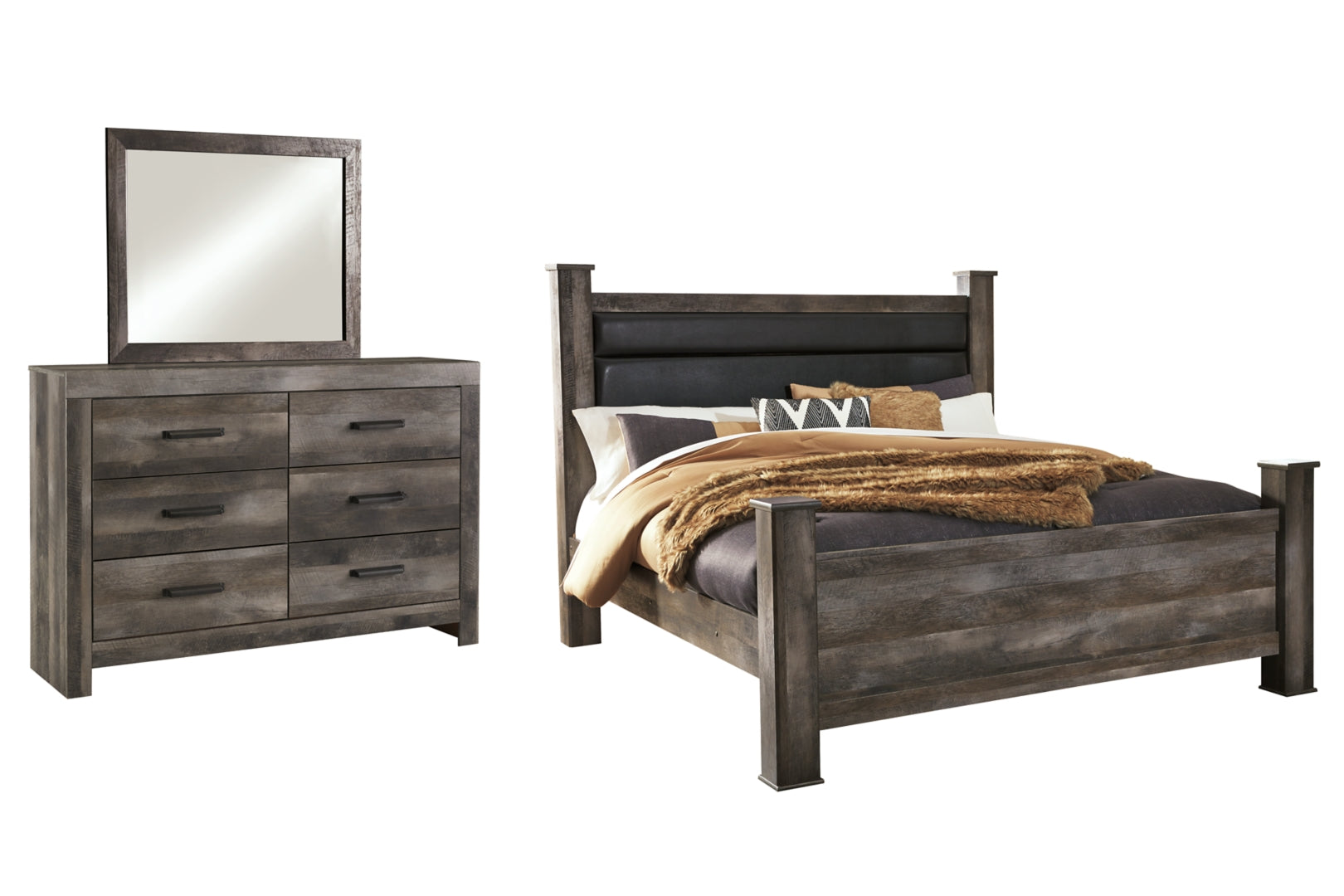 Wynnlow Grey Crossbuck Panel Bedroom Set