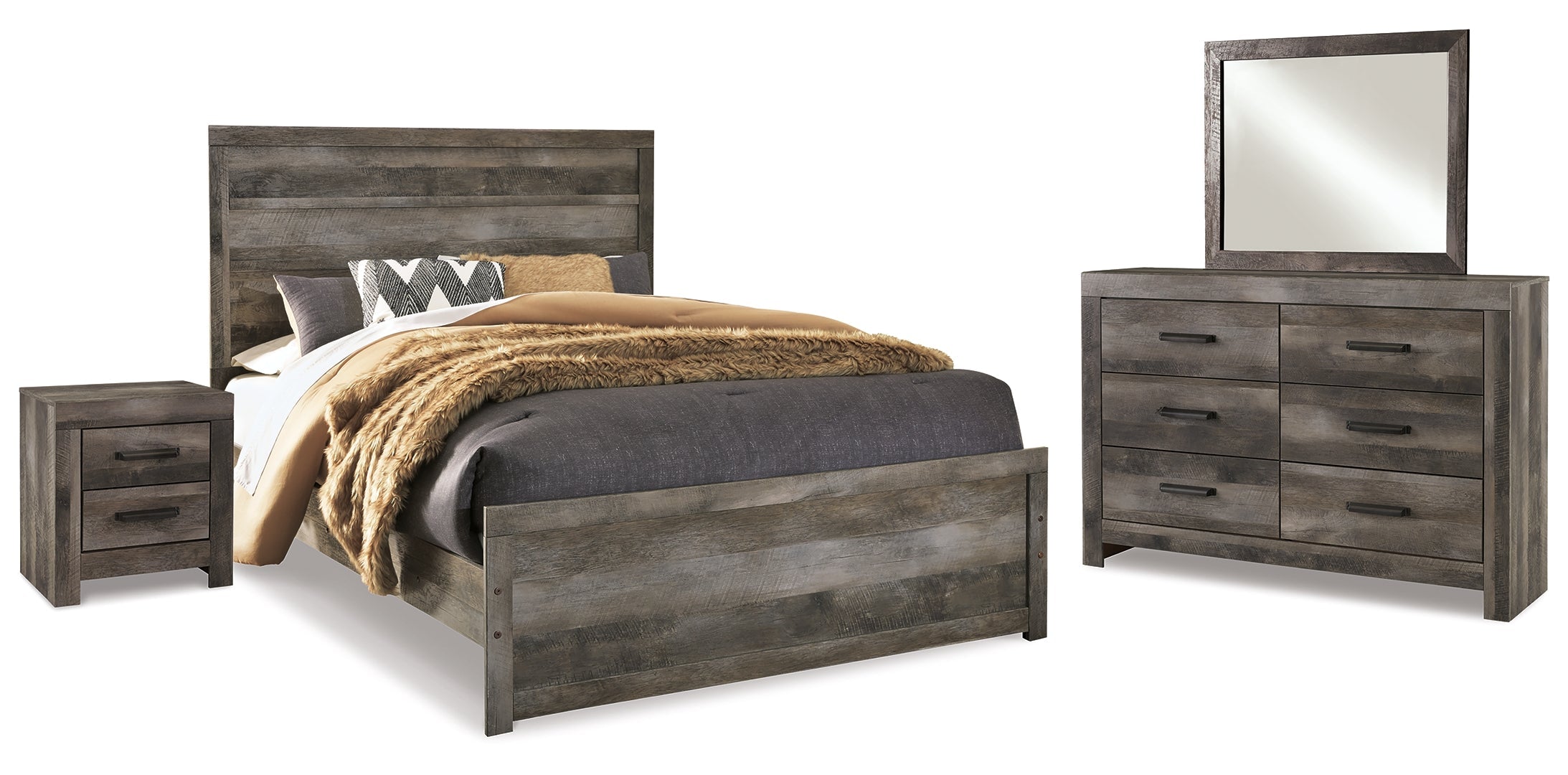 Wynnlow Grey Crossbuck Panel Bedroom Set