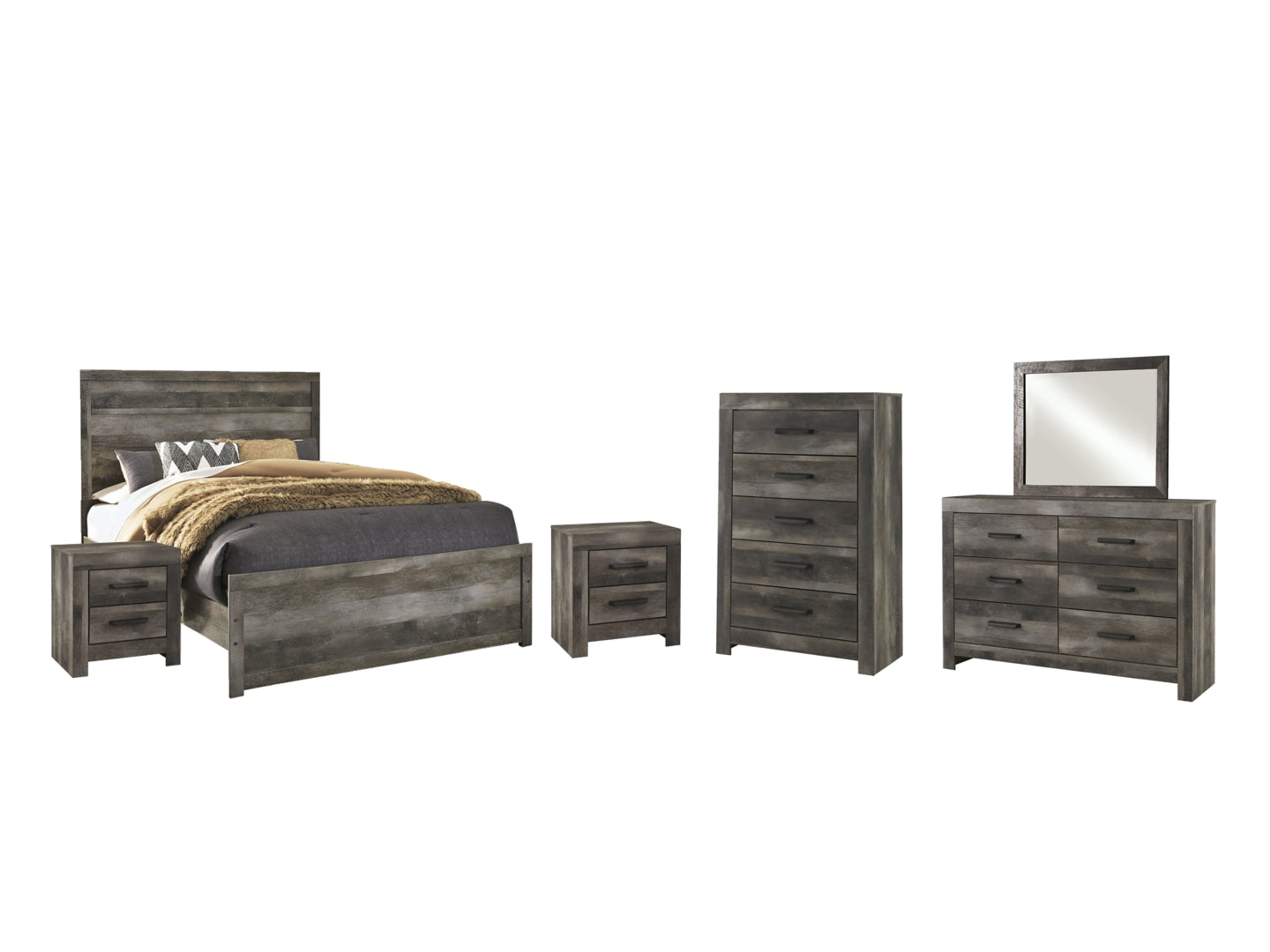 Wynnlow Grey Crossbuck Panel Bedroom Set