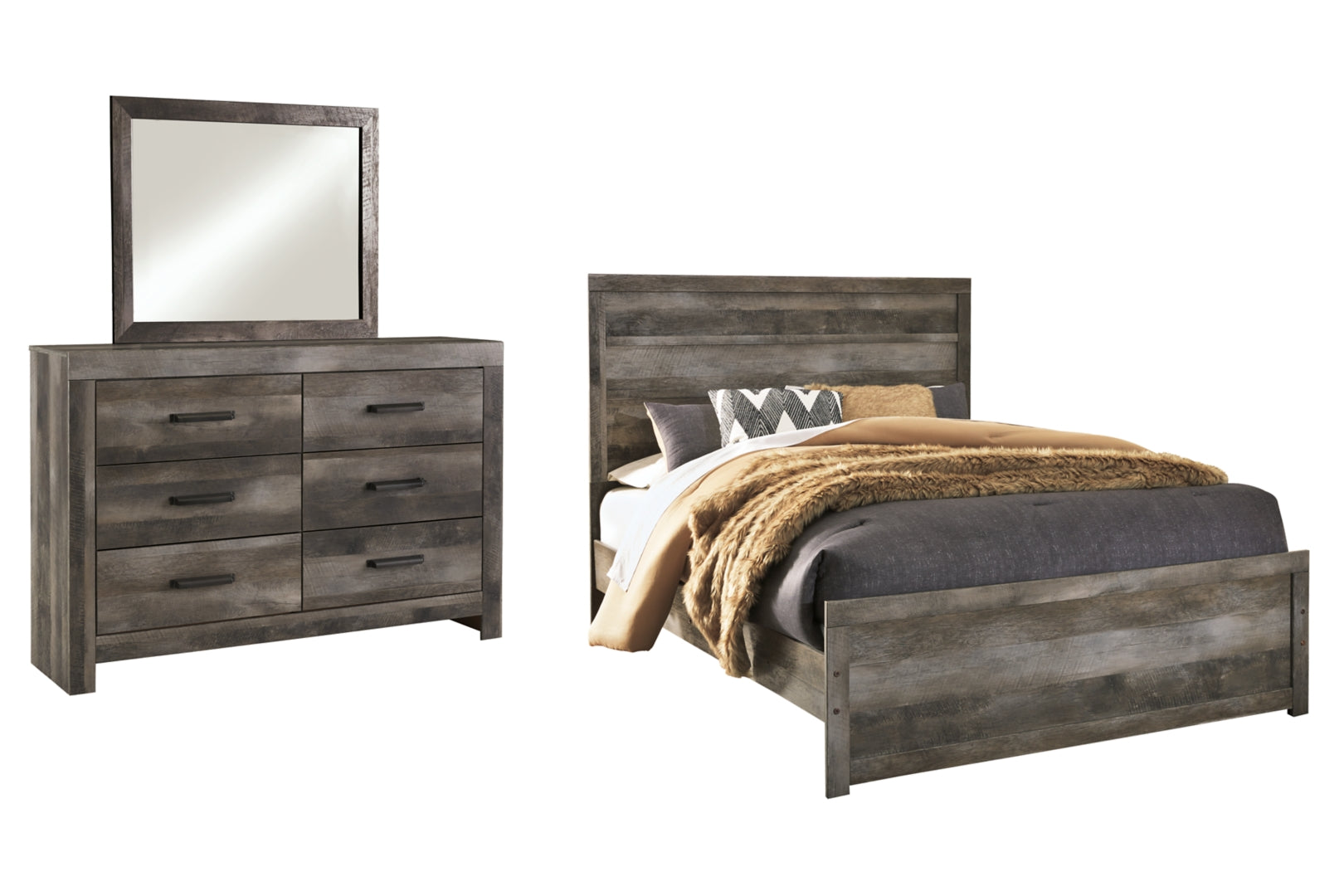 Wynnlow Grey Crossbuck Panel Bedroom Set