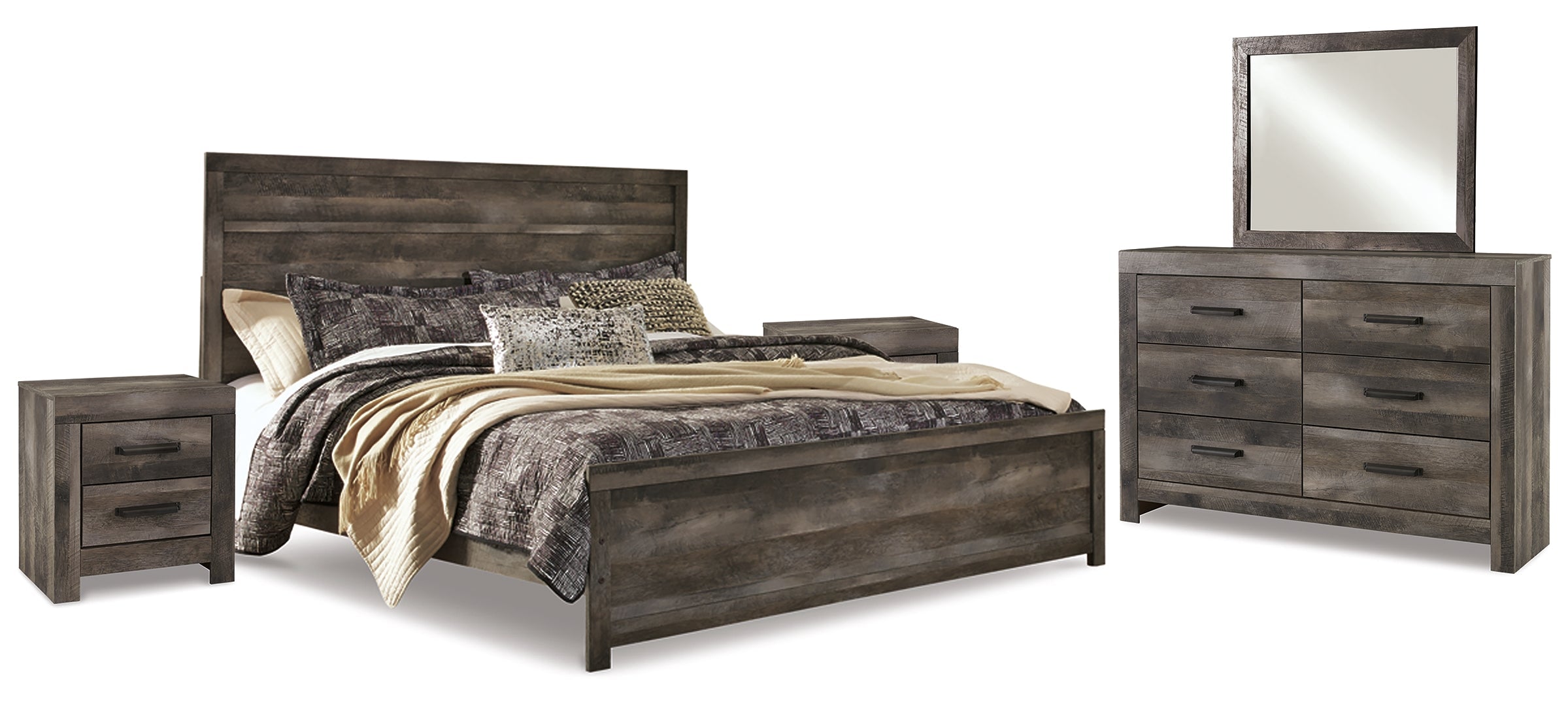 Wynnlow Grey Crossbuck Panel Bedroom Set