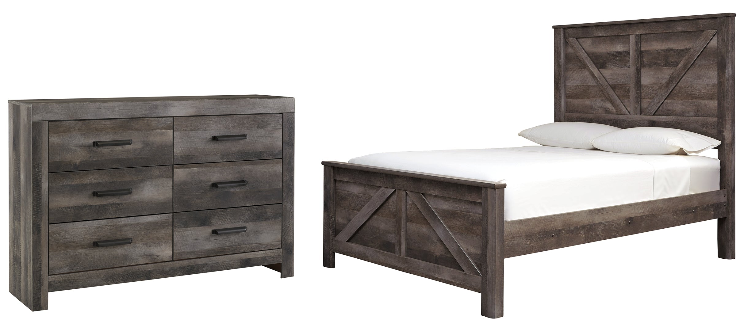 Wynnlow Grey Crossbuck Panel Bedroom Set