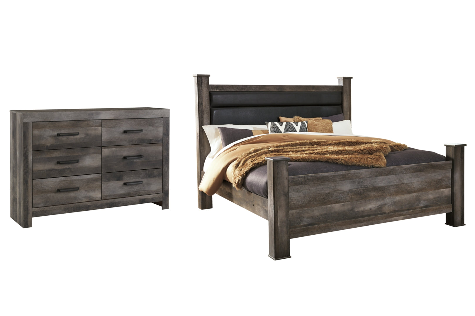 Wynnlow Grey Crossbuck Panel Bedroom Set