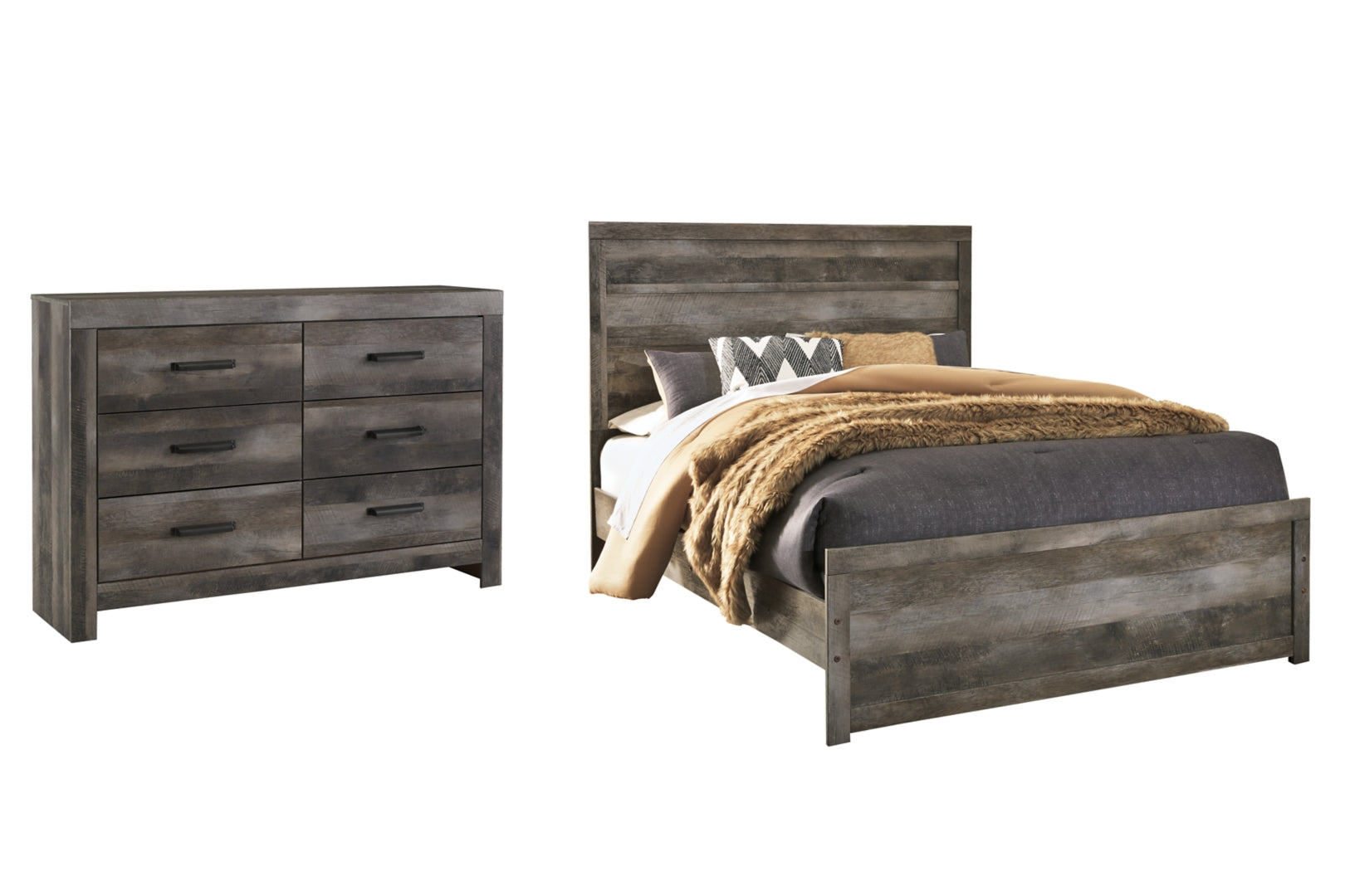 Wynnlow Grey Crossbuck Panel Bedroom Set